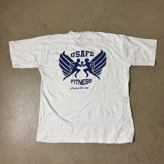 (L) Usafe Fitness „Leading the Way“ Tshirt weiß blau