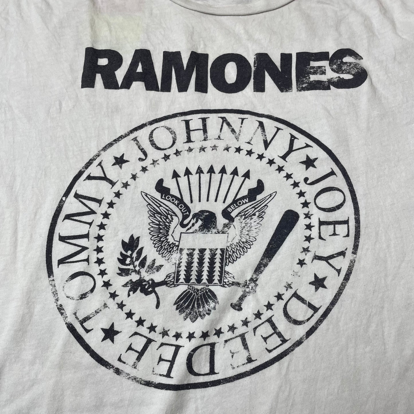 (M) Ramones Band Tshirt weiß schwarz