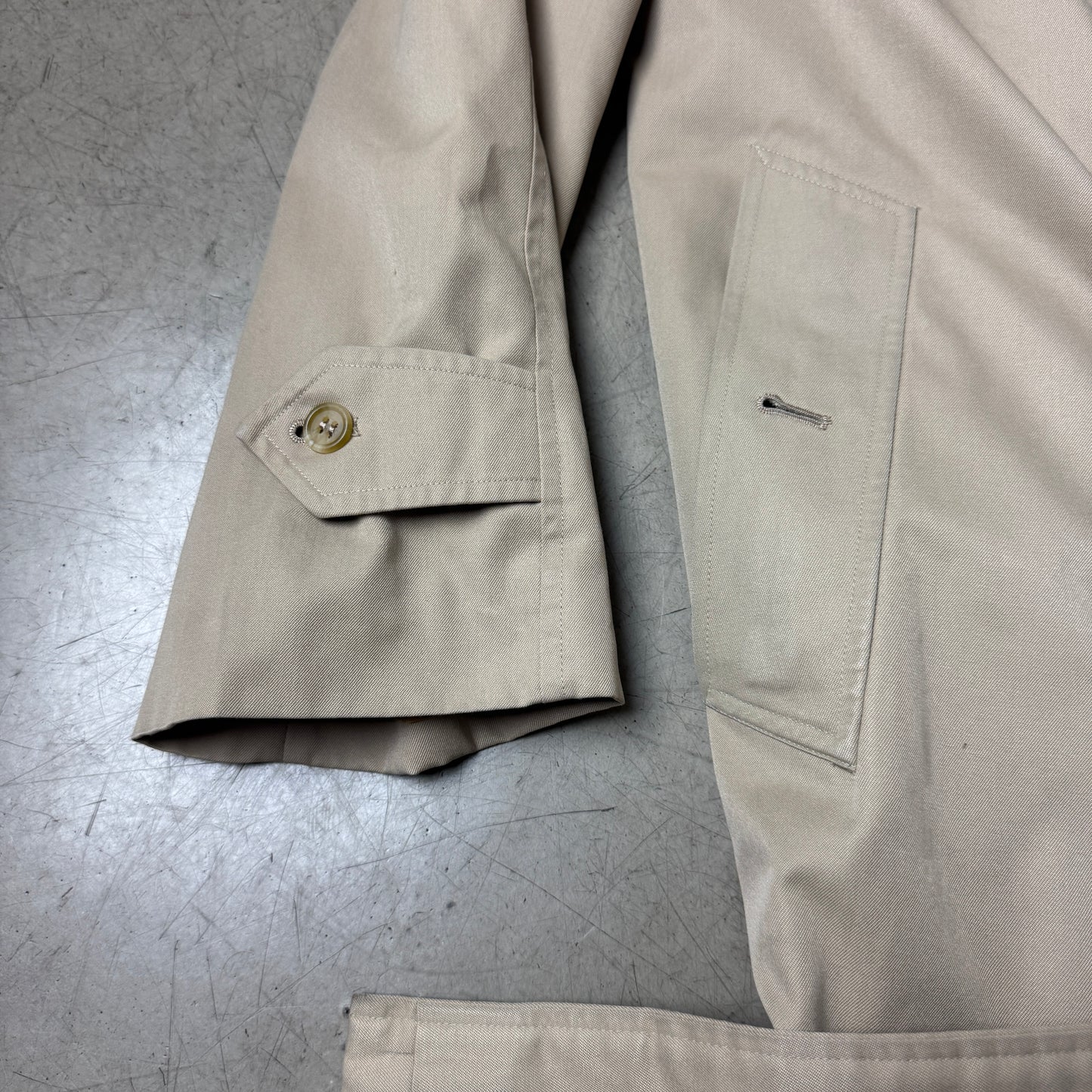 (L) Vintage Burberry Trench Coat Mantel beige creme