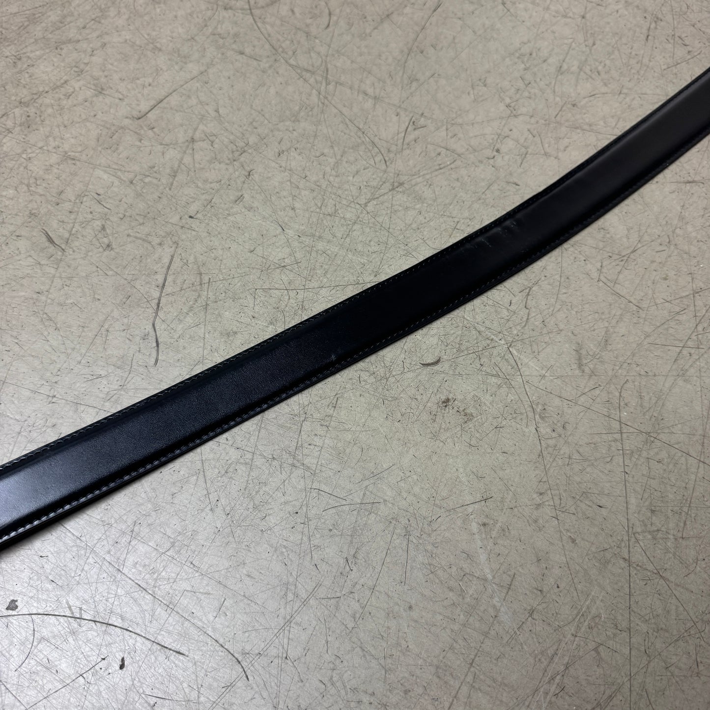 Aigner Leder Gürtel schwarz Lack 111cm