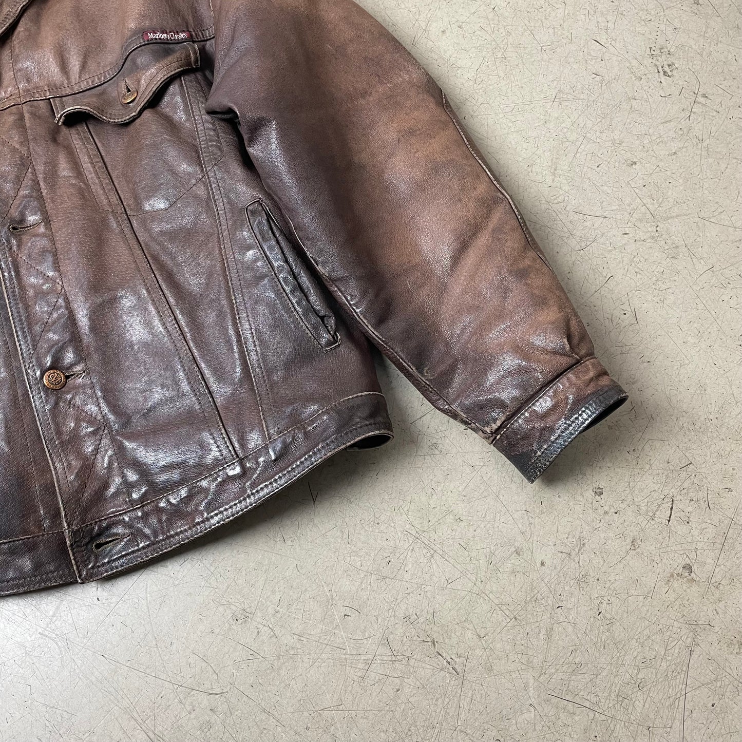 (XL-XXL) Marlboro Classics Lederjacke braun