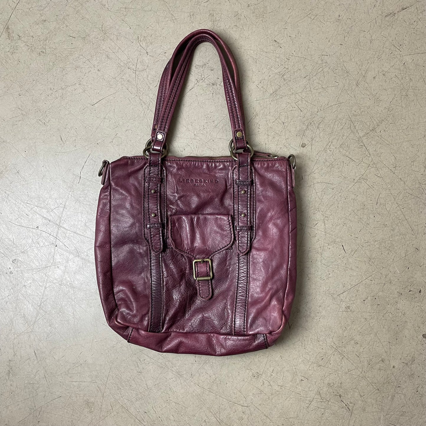 Liebeskind Berlin Leather Tote Bag Aubergine dunkel lila Ledertasche