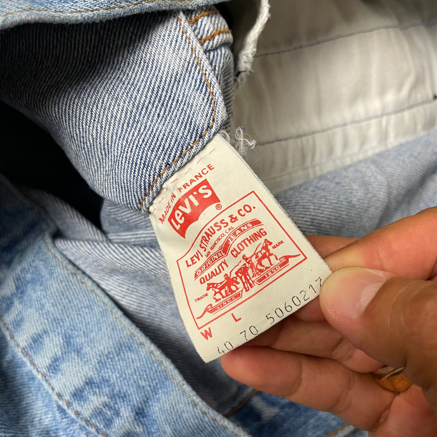 (S) 1983 Levi’s Denim Jacket Jeansjacke faded hellblau