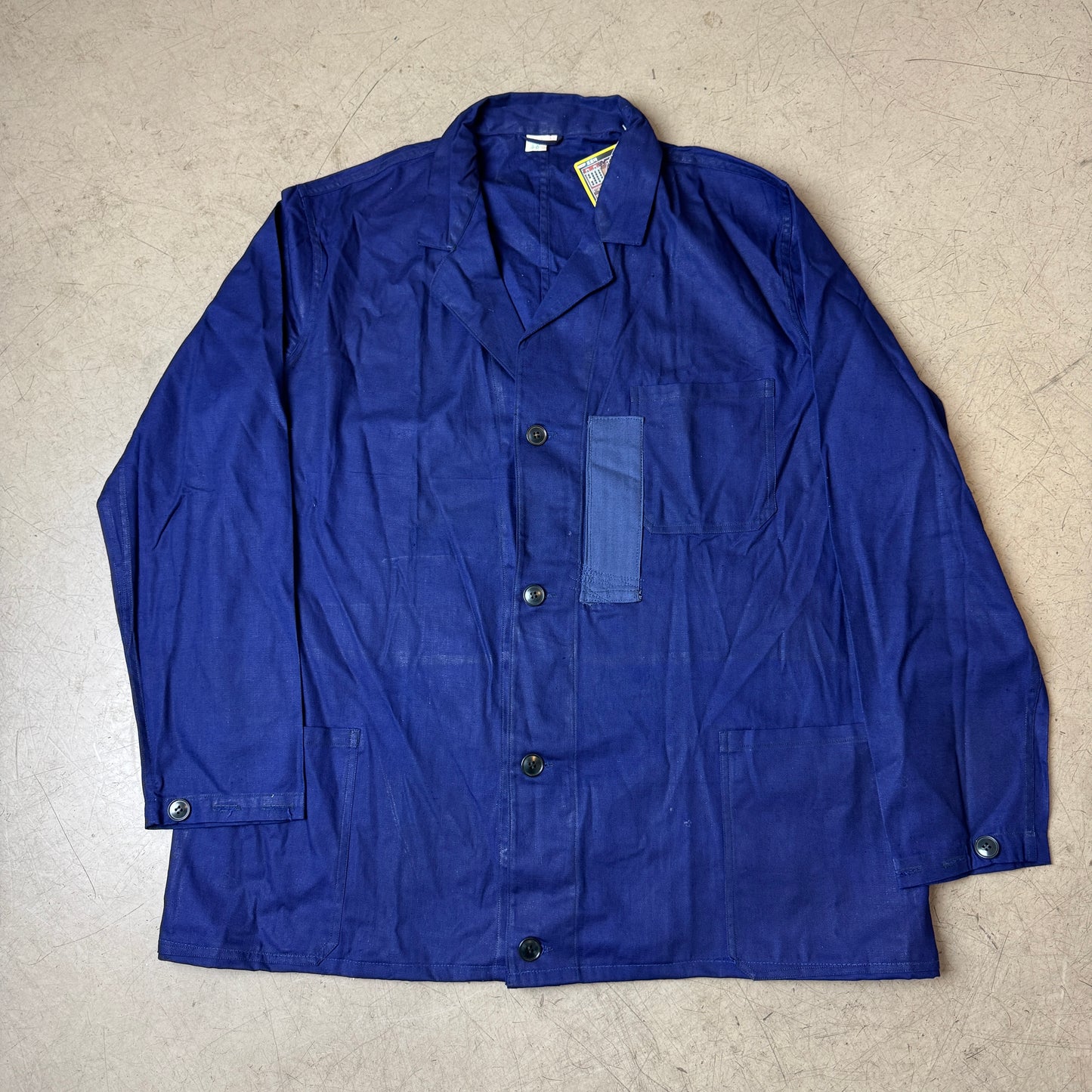 (XL-XXL) Repaired French Work Shirt blau