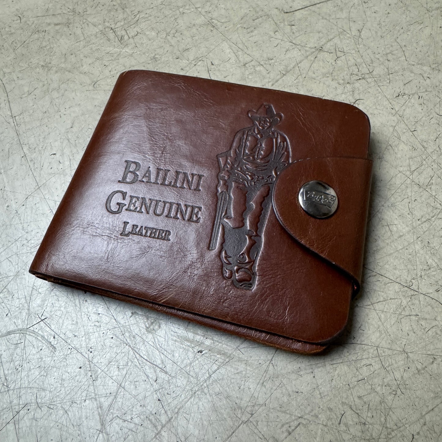 Western Leder Geldbeutel braun