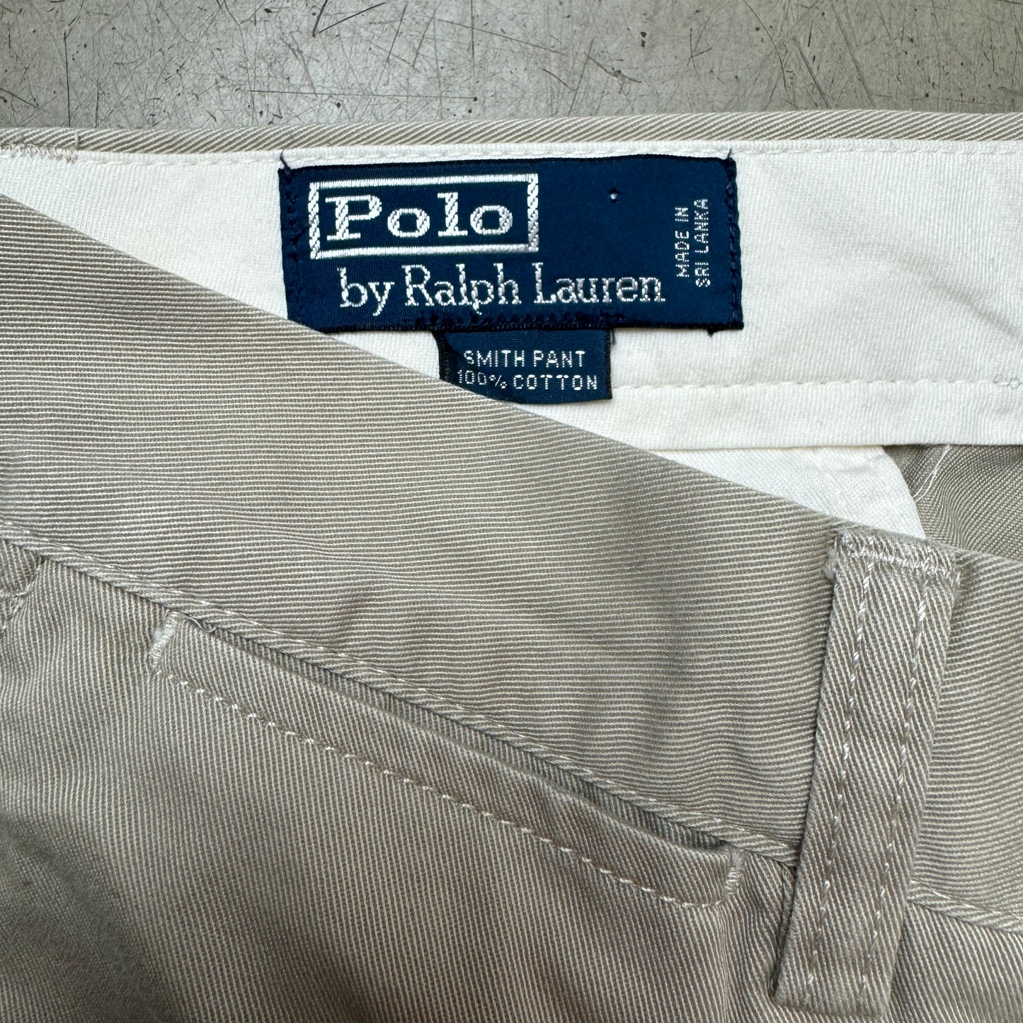 (L) Polo by Ralph Lauren Smith Pant Chino Stoffhose beige W33/L34