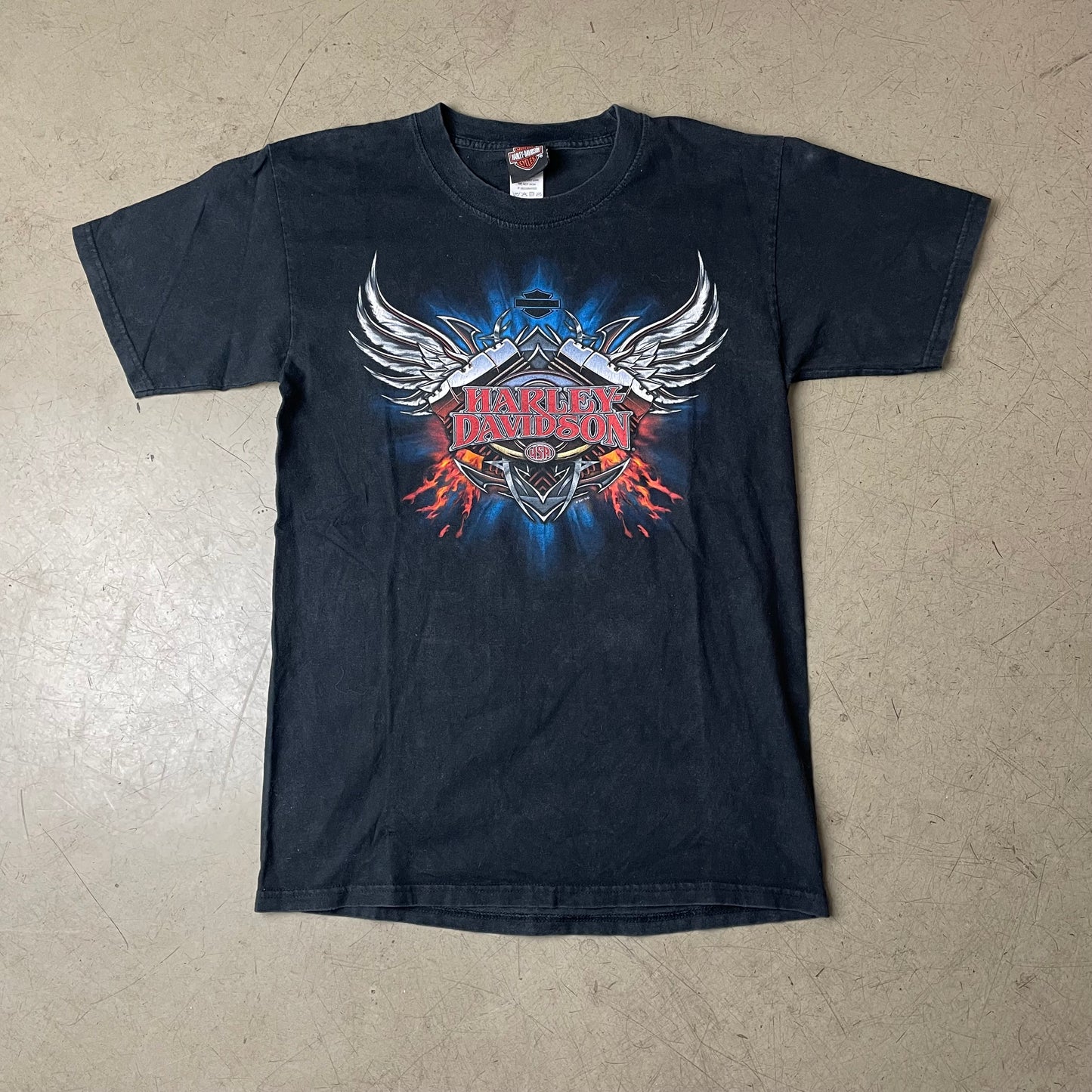(M) 2007 Harley Davidson Tshirt Orlando schwarz Pin Up Girl