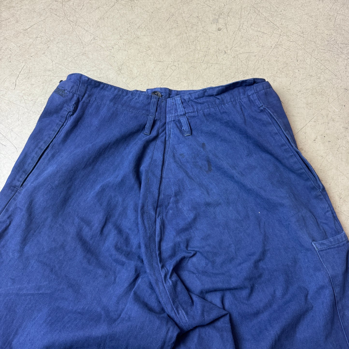 (M-L) French Work Pants blau