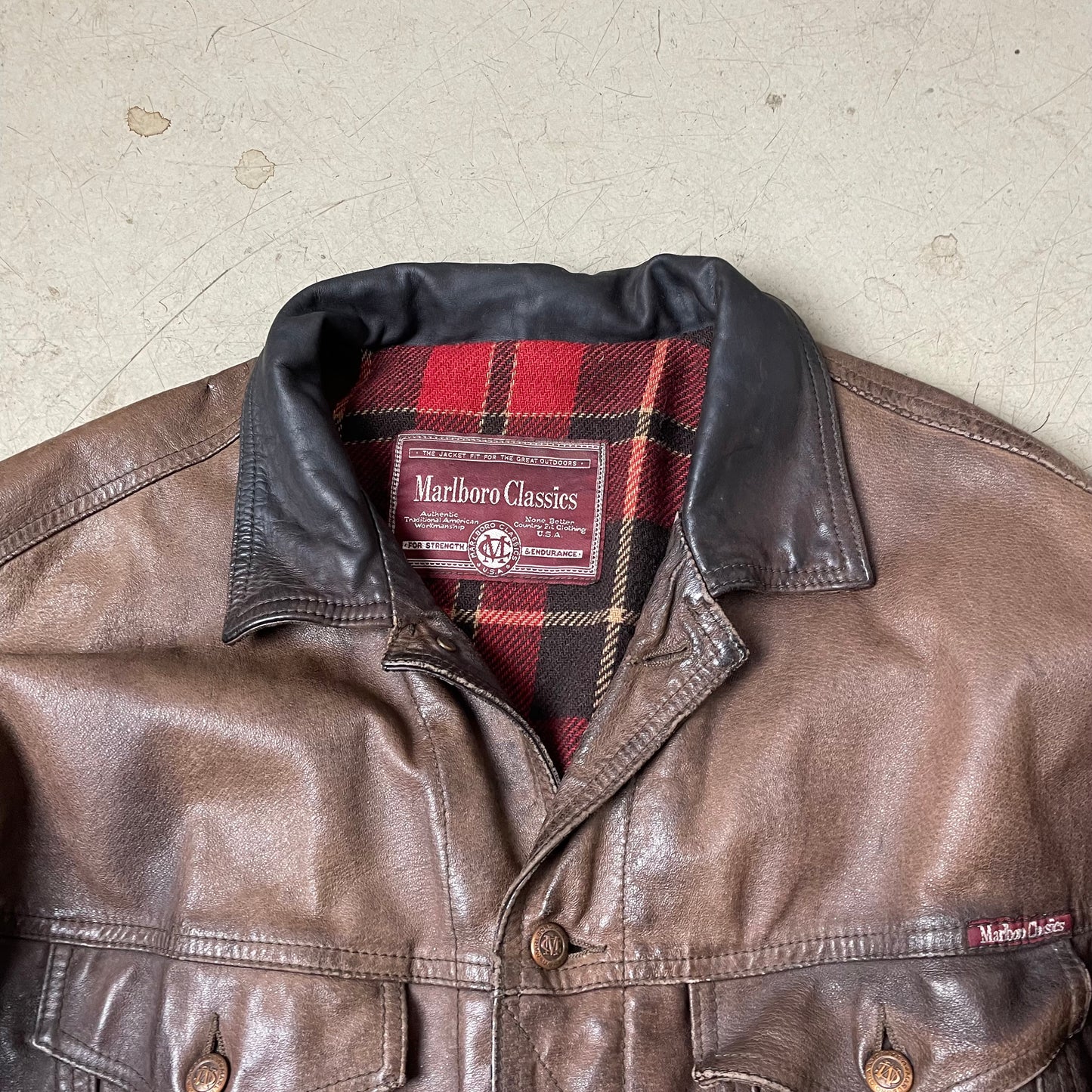 (XL-XXL) Marlboro Classics Lederjacke braun