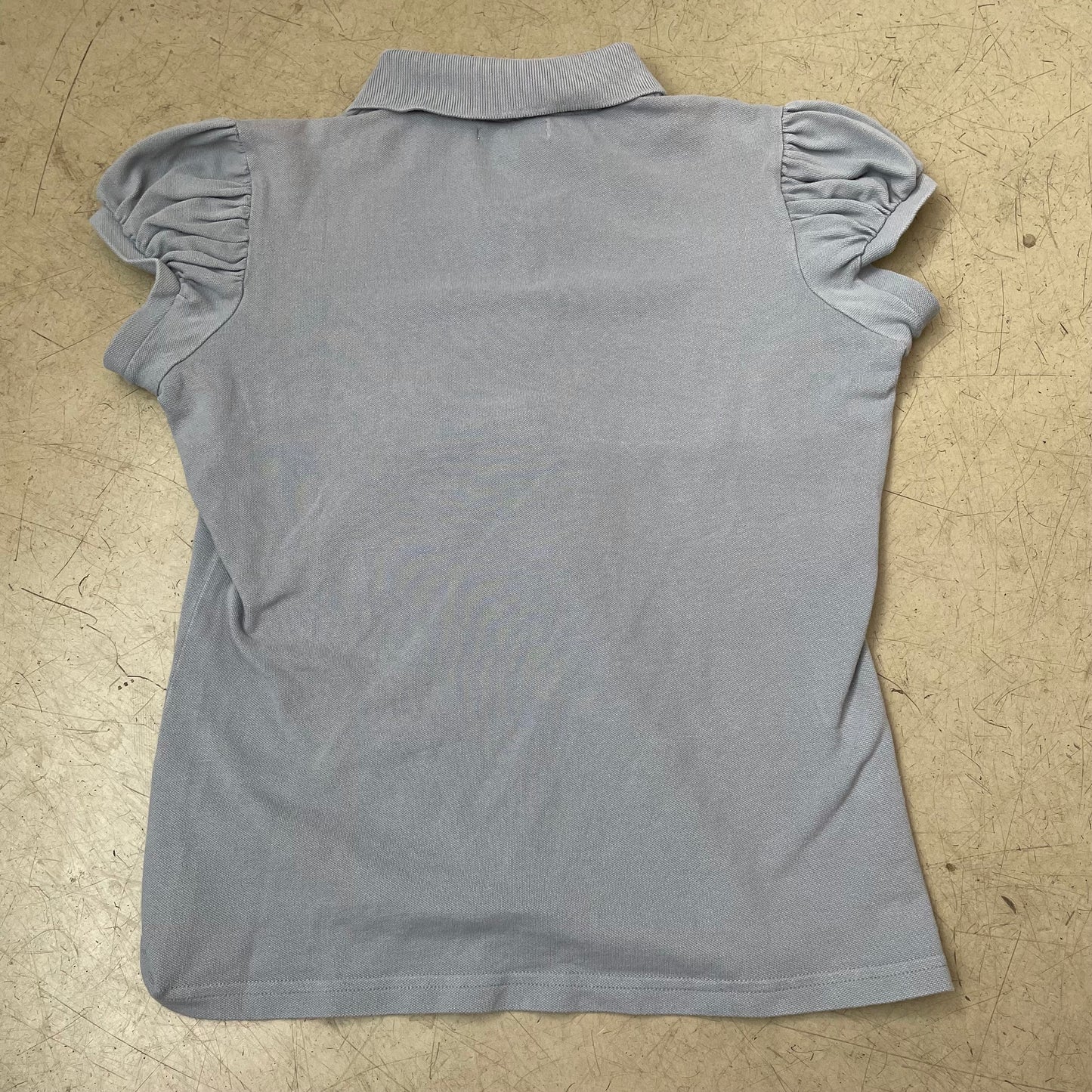 (M) Wmn Burberry Polo T-Shirt hellgrau