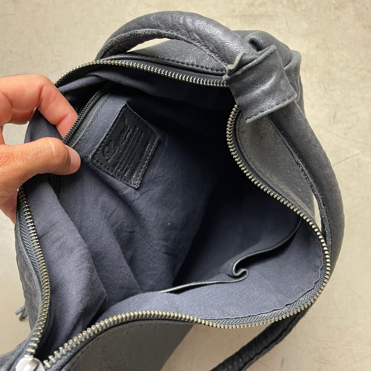 Legend Leder Side Bag Tote Bag Tasche schwarz