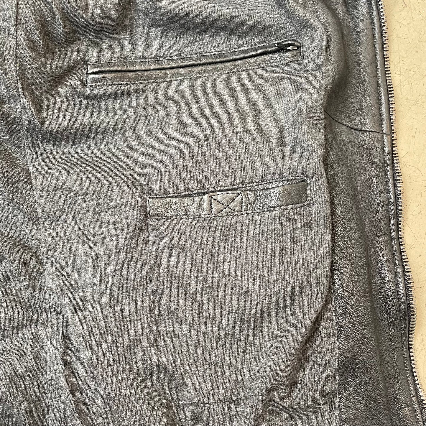 (L) Gipsy Racing Lederjacke grün schwarz