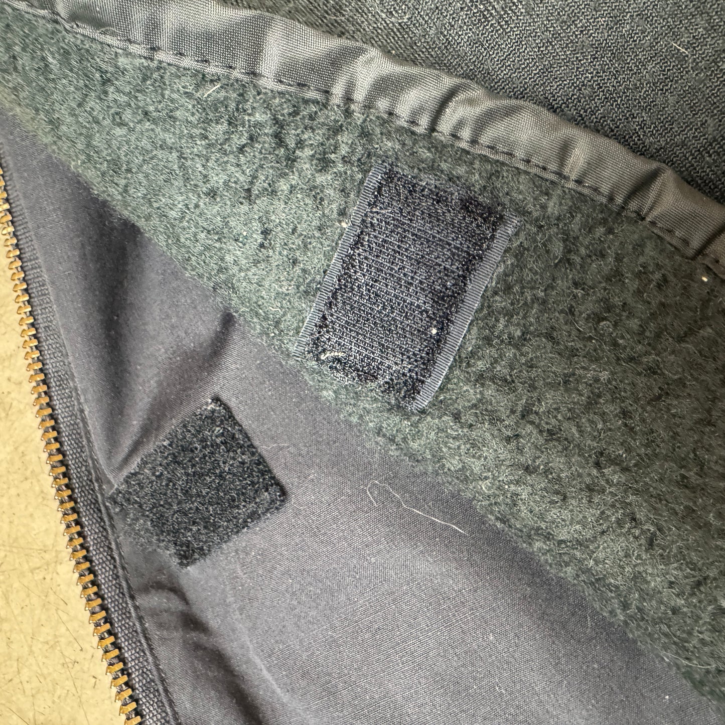 (S-M) 1980s Vintage Creighton US Navy Army Jacket 2in1 schwarz 40-42