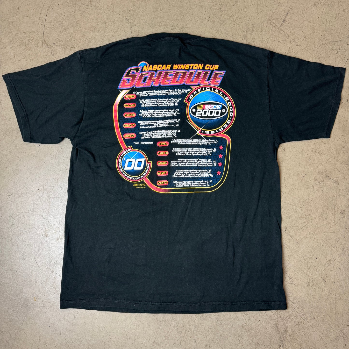 (XL-XXL) 2000s Nascar Millenium Tour Racing Tshirt Schwarz by Chase