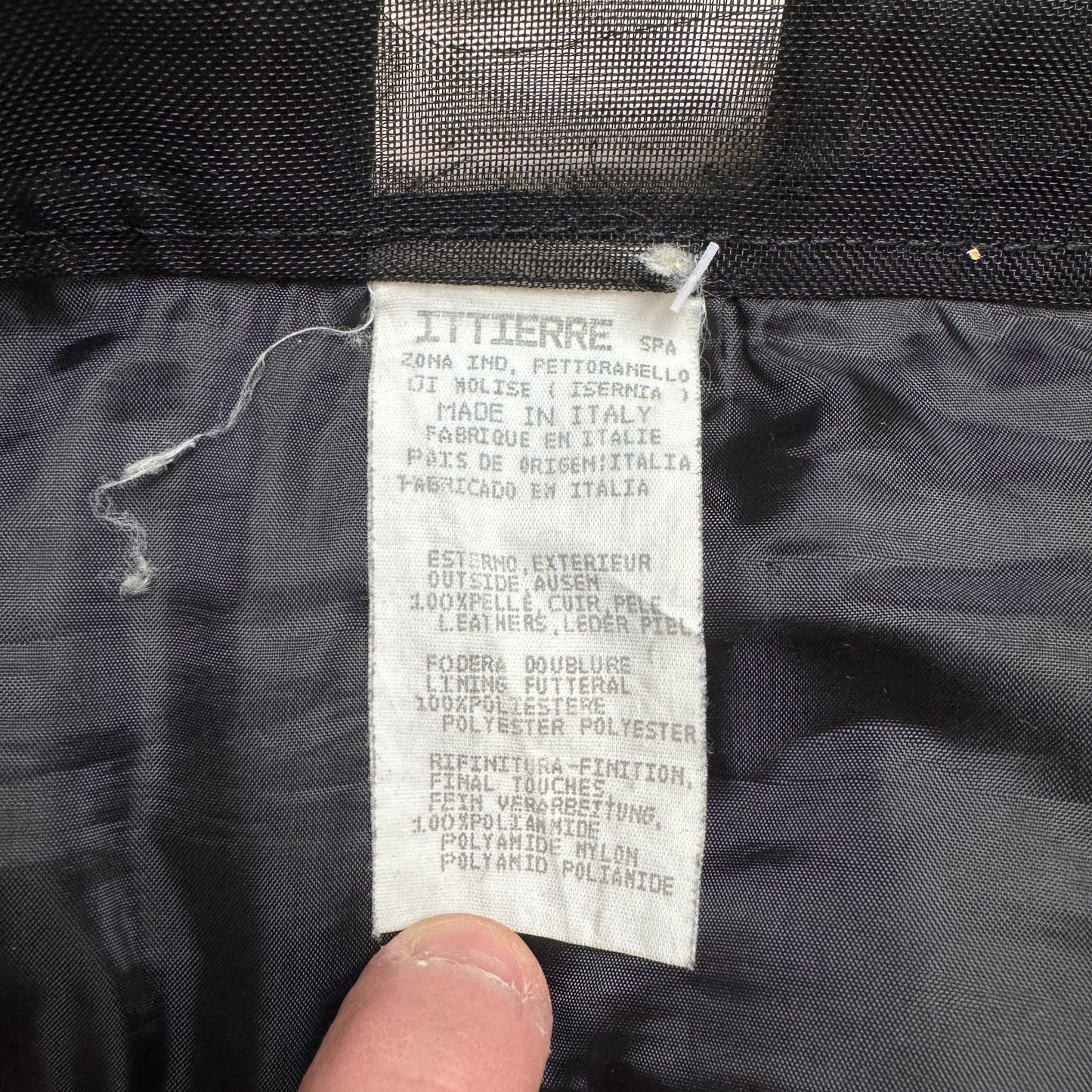 (L) 1990s Versace Leather Pants Straight Cut W38