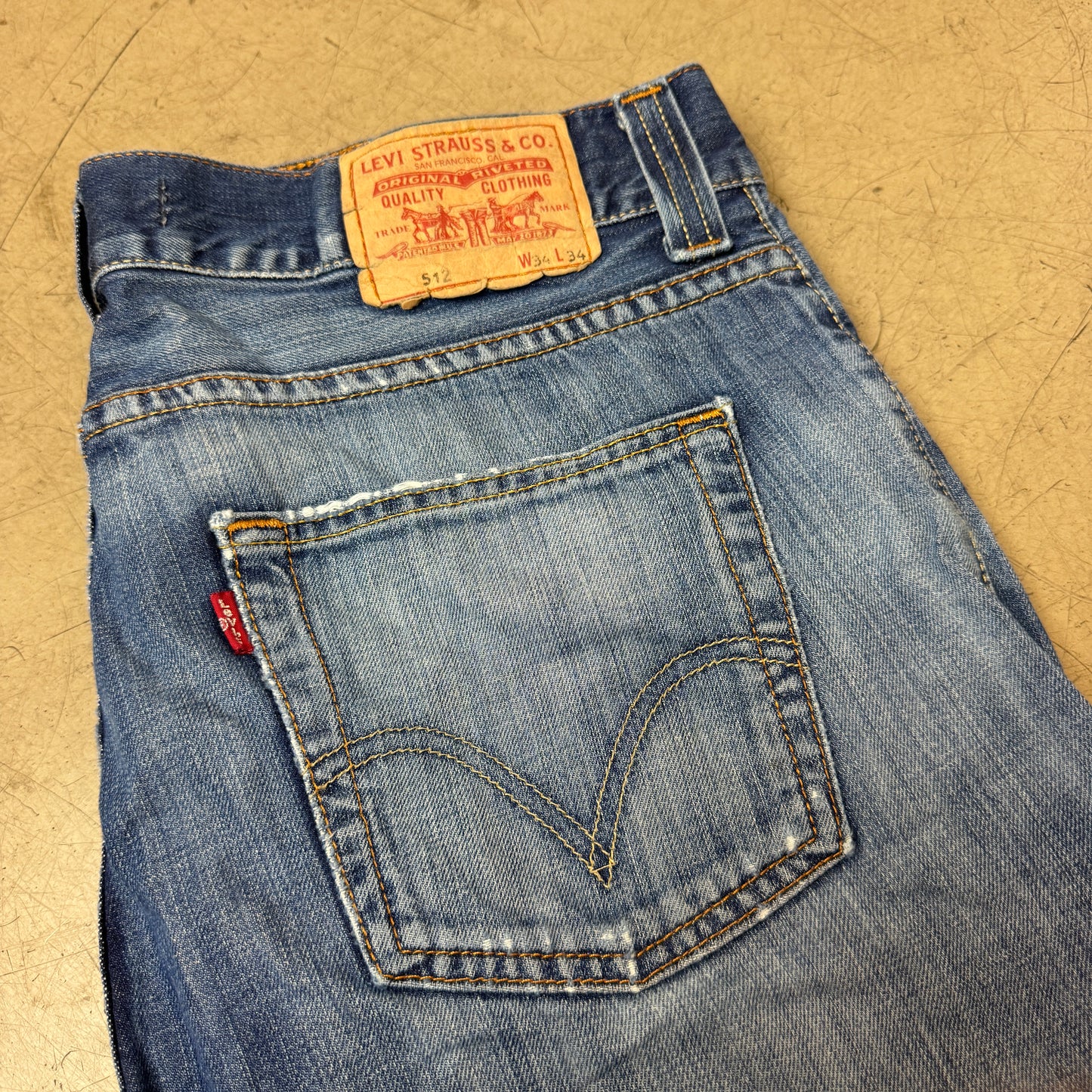 (XL) Faded Levi’s 512 Bootcut Jeanshose blau W34/L34