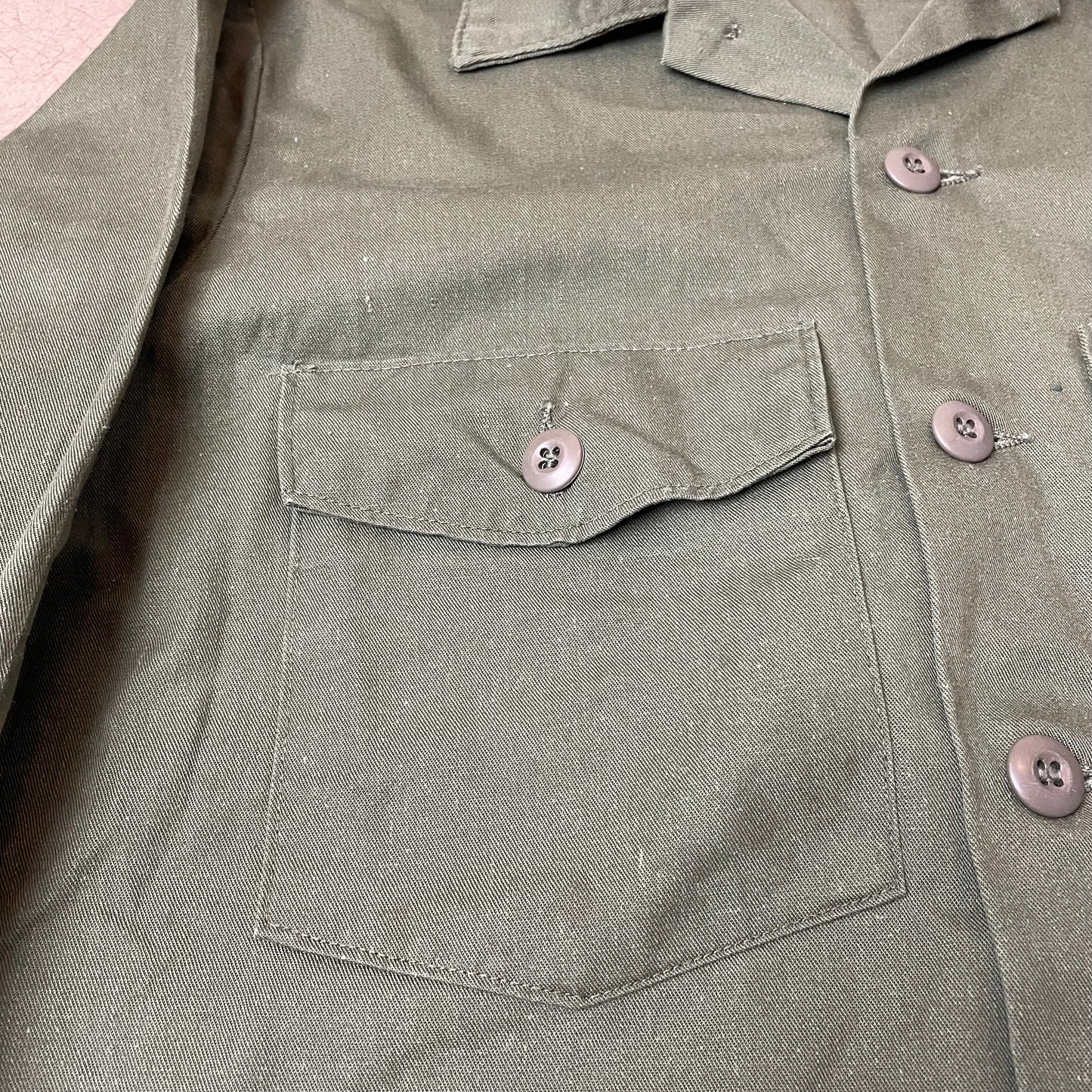 (L-XL) 1980s OG507 US Army Hemd grün