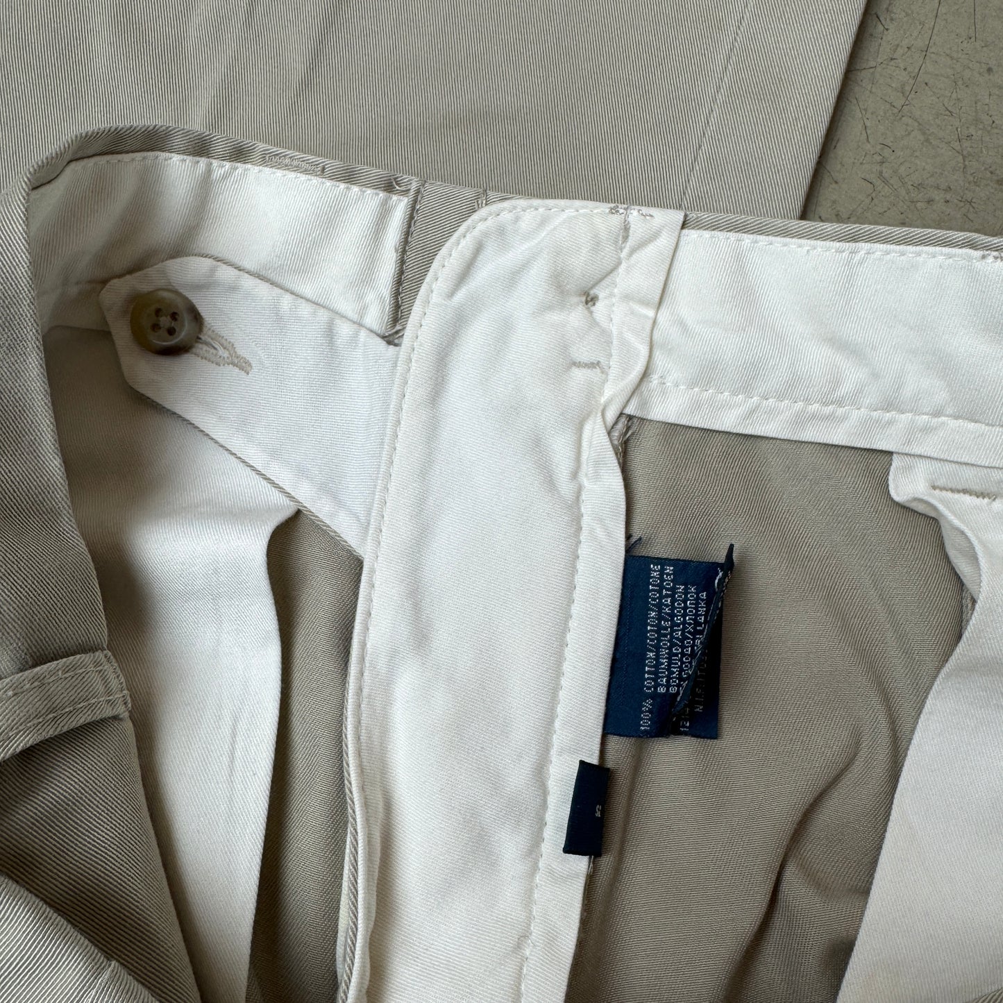 (L) Polo by Ralph Lauren Smith Pant Chino Stoffhose beige W33/L34