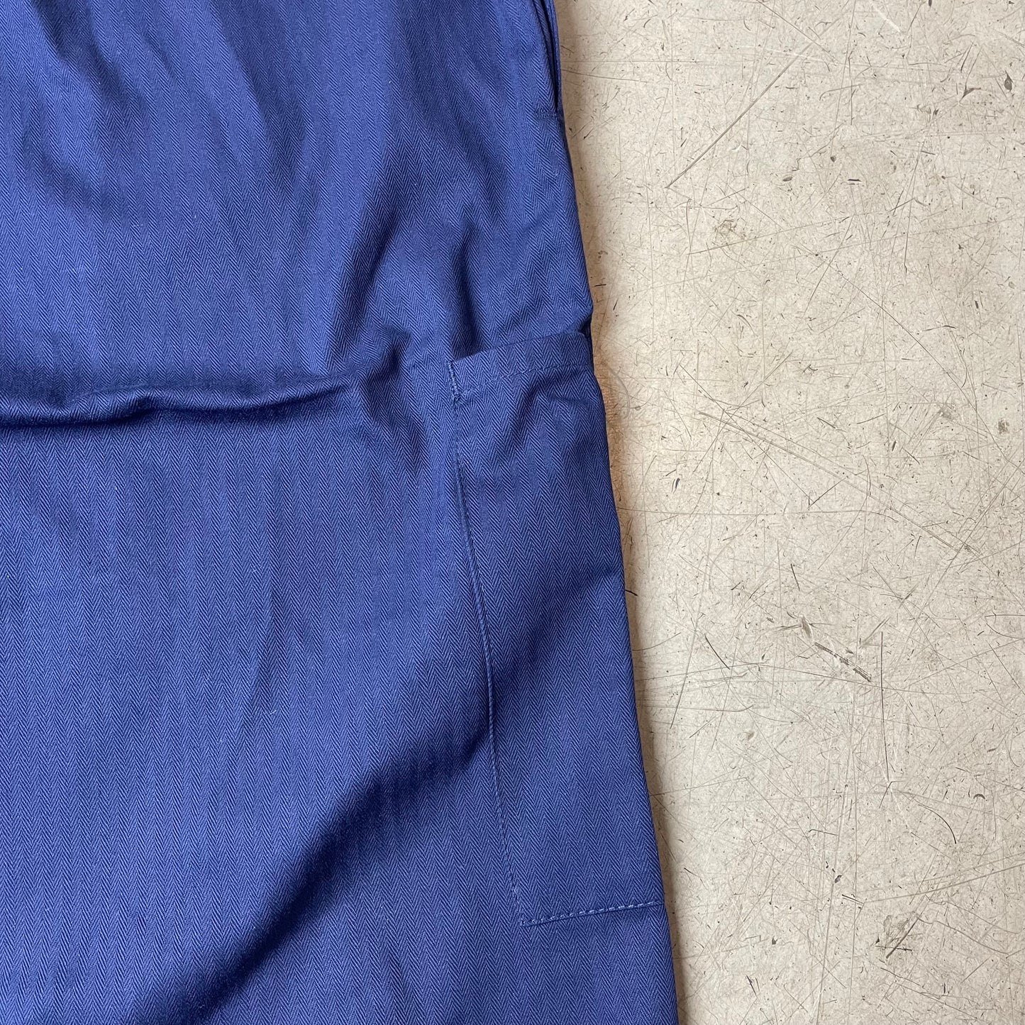 (XL) Vintage European Work Pants Blau French verstellbar
