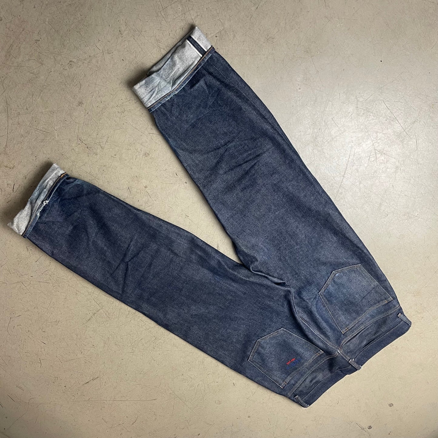 (L) Supreme Selvedge Selvage Denim Jeanshose dunkelblau W30