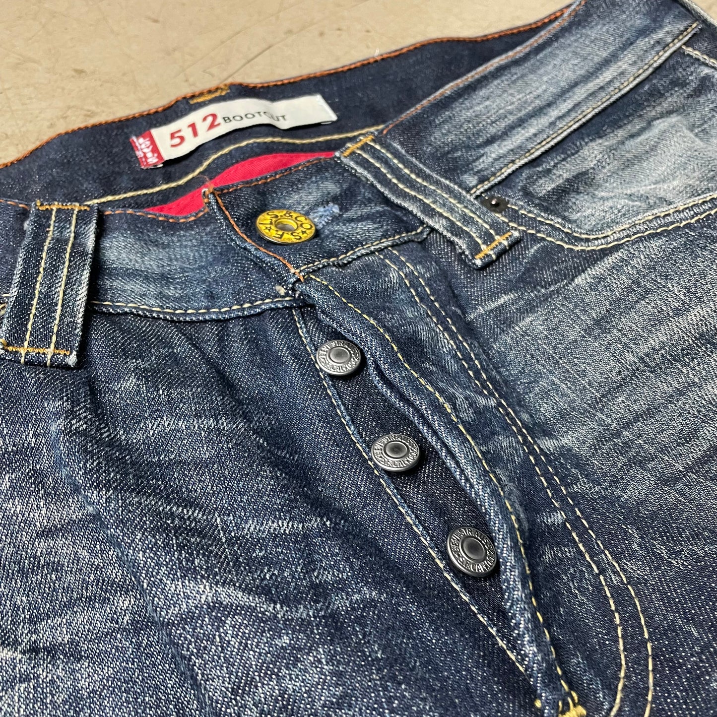 (L) Rare Faded Levi’s 512 Bootcut Jeanshose blau W34/L32