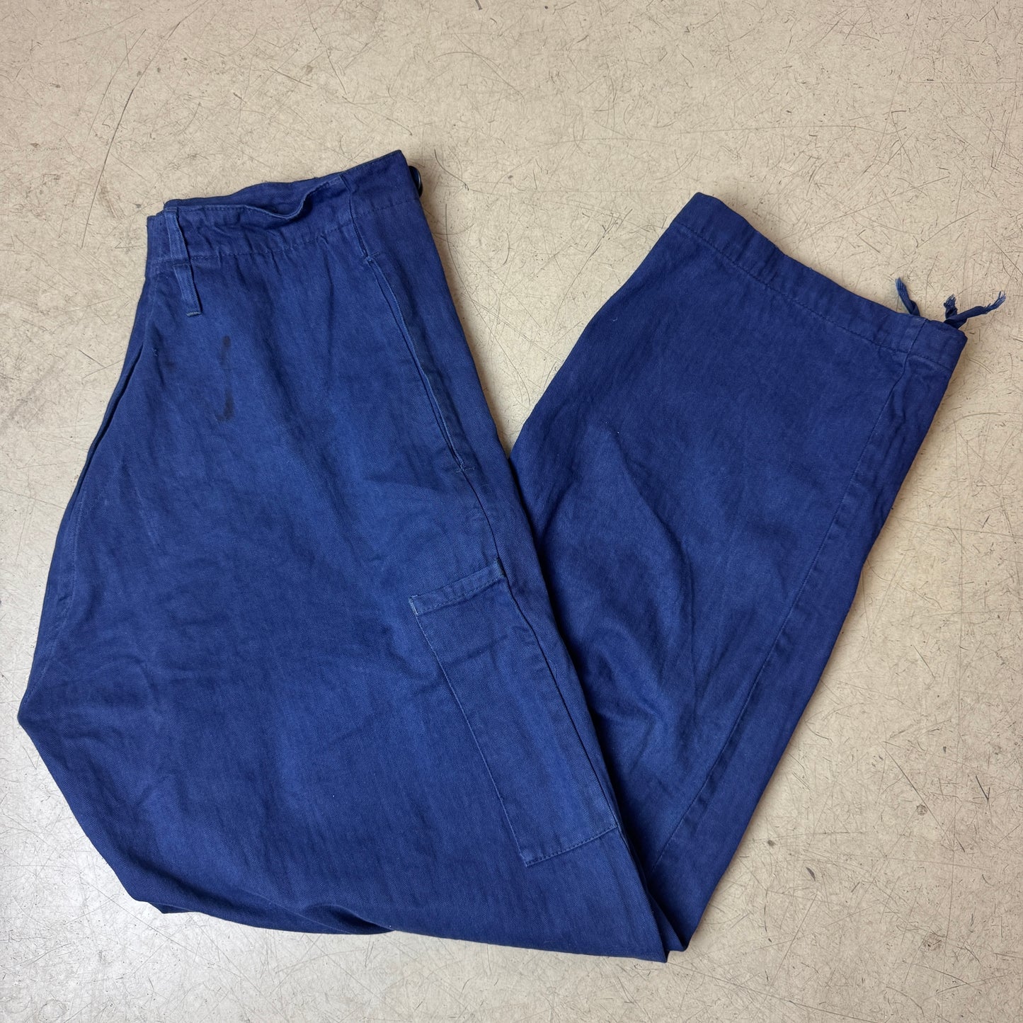 (M-L) French Work Pants blau