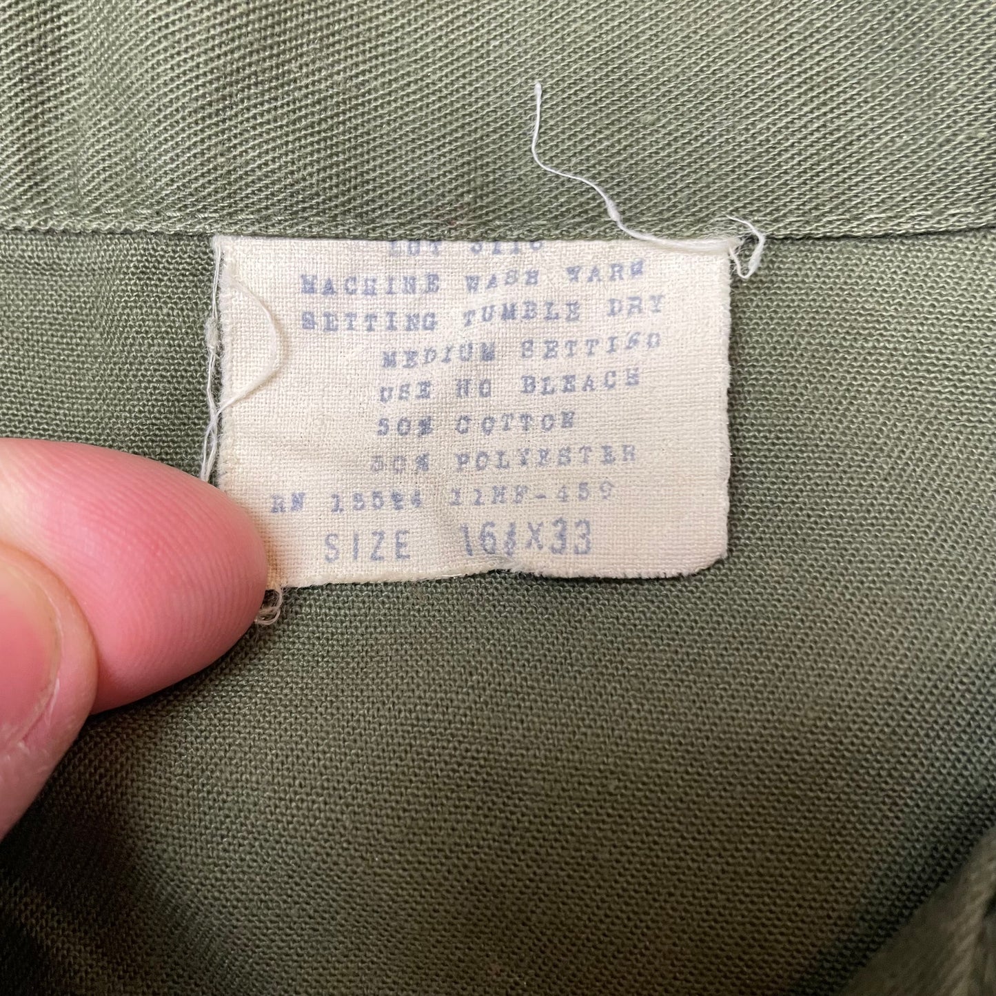 (L) 1980s OG507 US Army Hemd grün