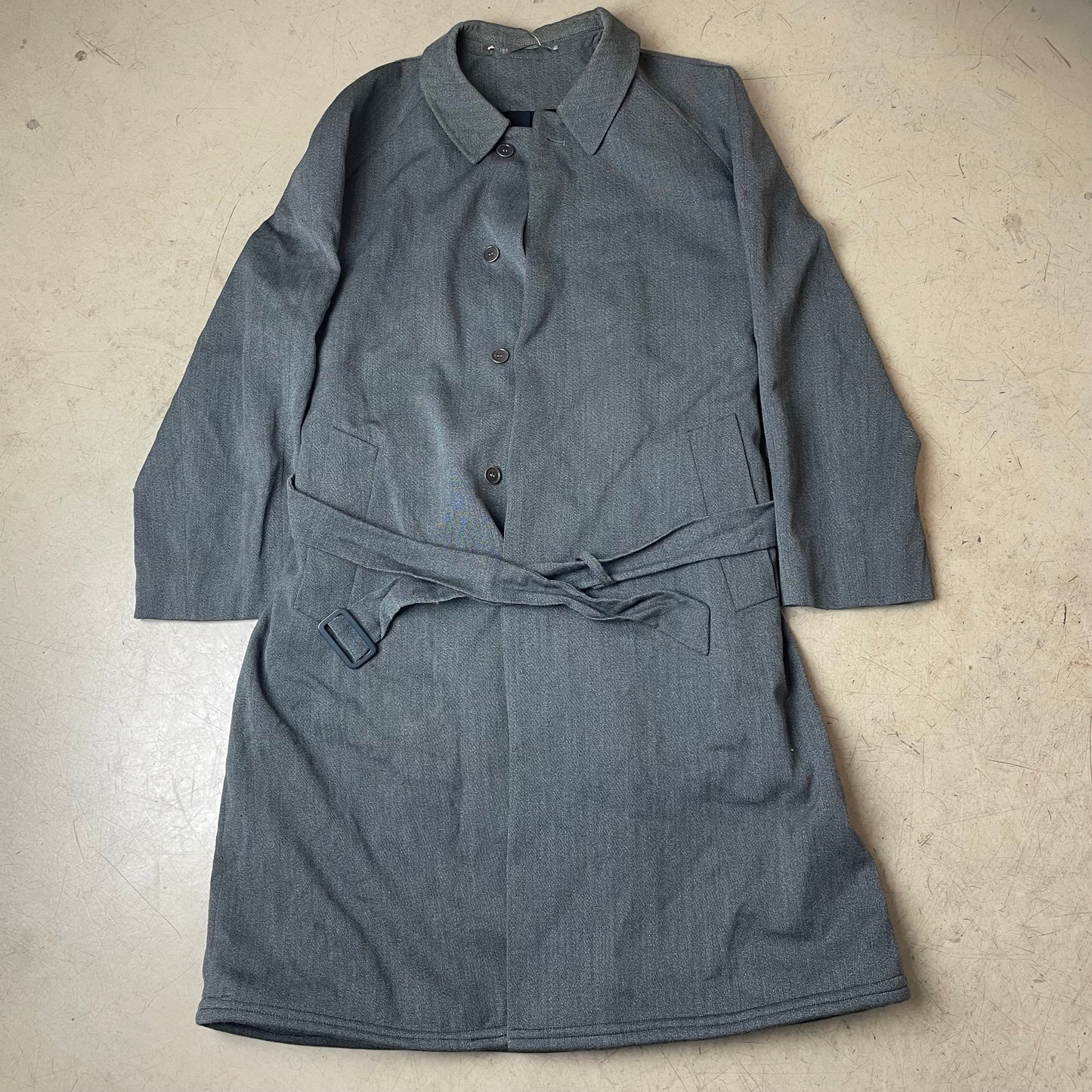 (XL) Vintage Yves Saint Laurent Homme Wollmantel Schurwolle grau Gr.50
