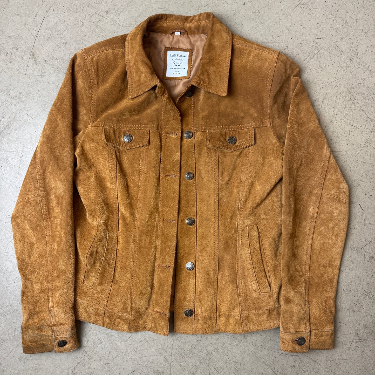 (M) Western Wildleder Jacke braun Damen Gr. 38
