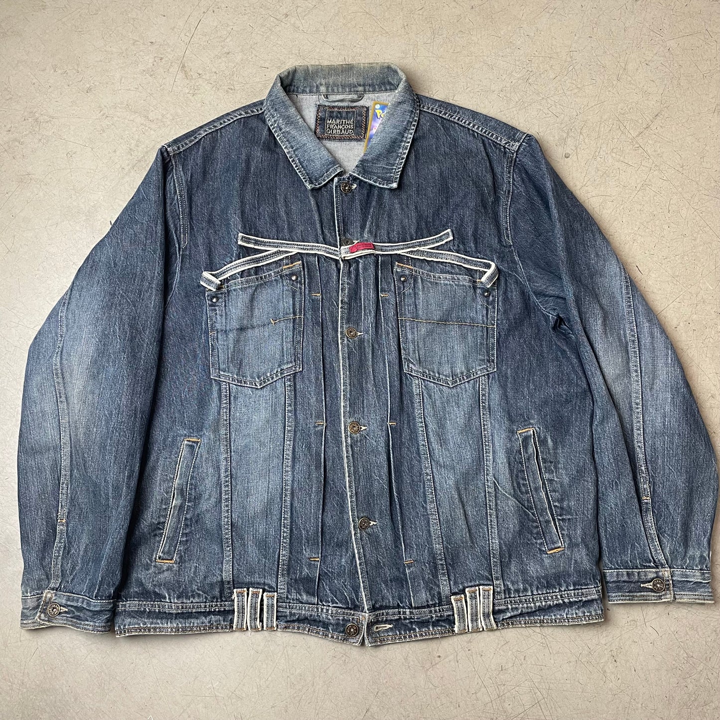 (XXL) Marithe Francois Girbaud Jeansjacke Faded Blau