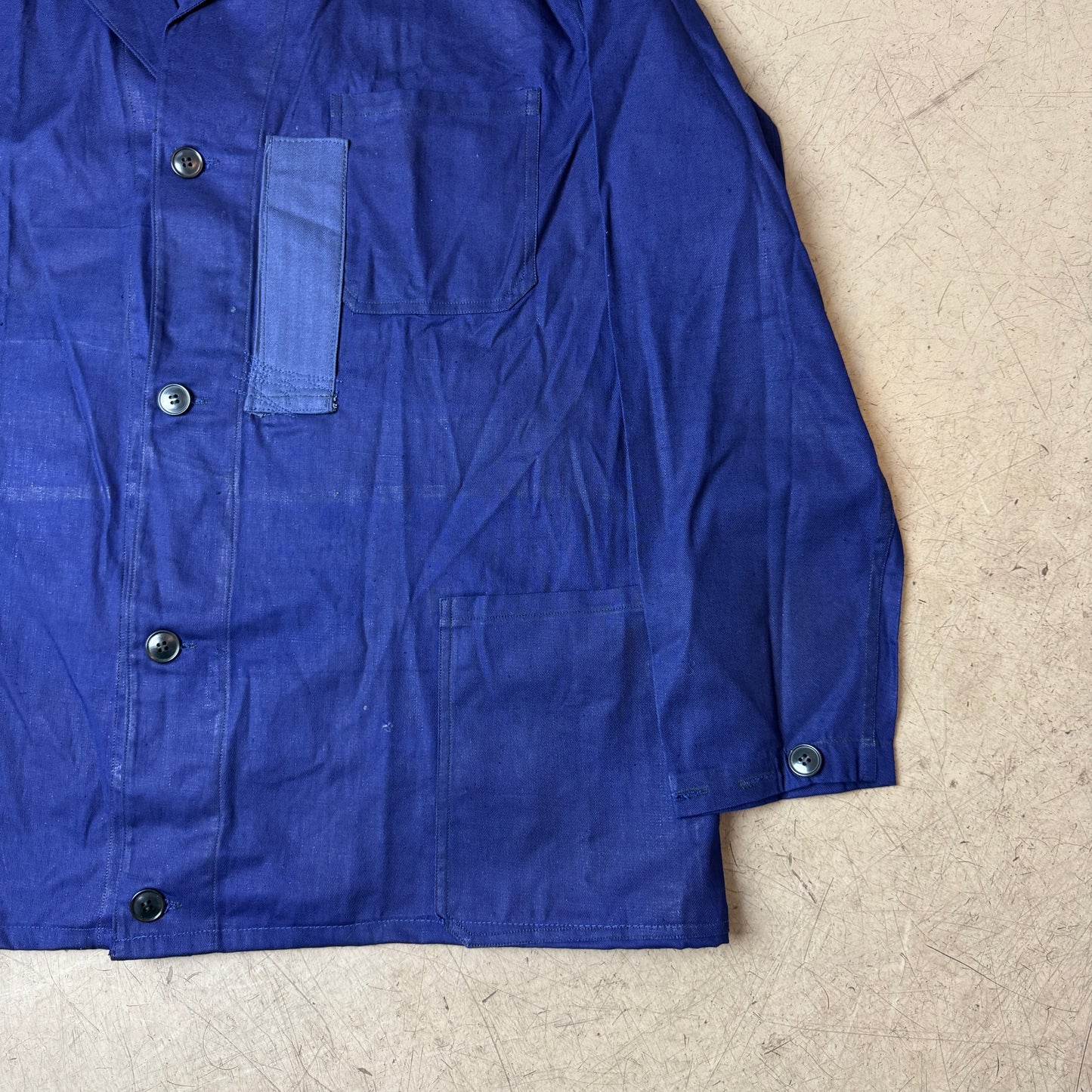 (XL-XXL) Repaired French Work Shirt blau