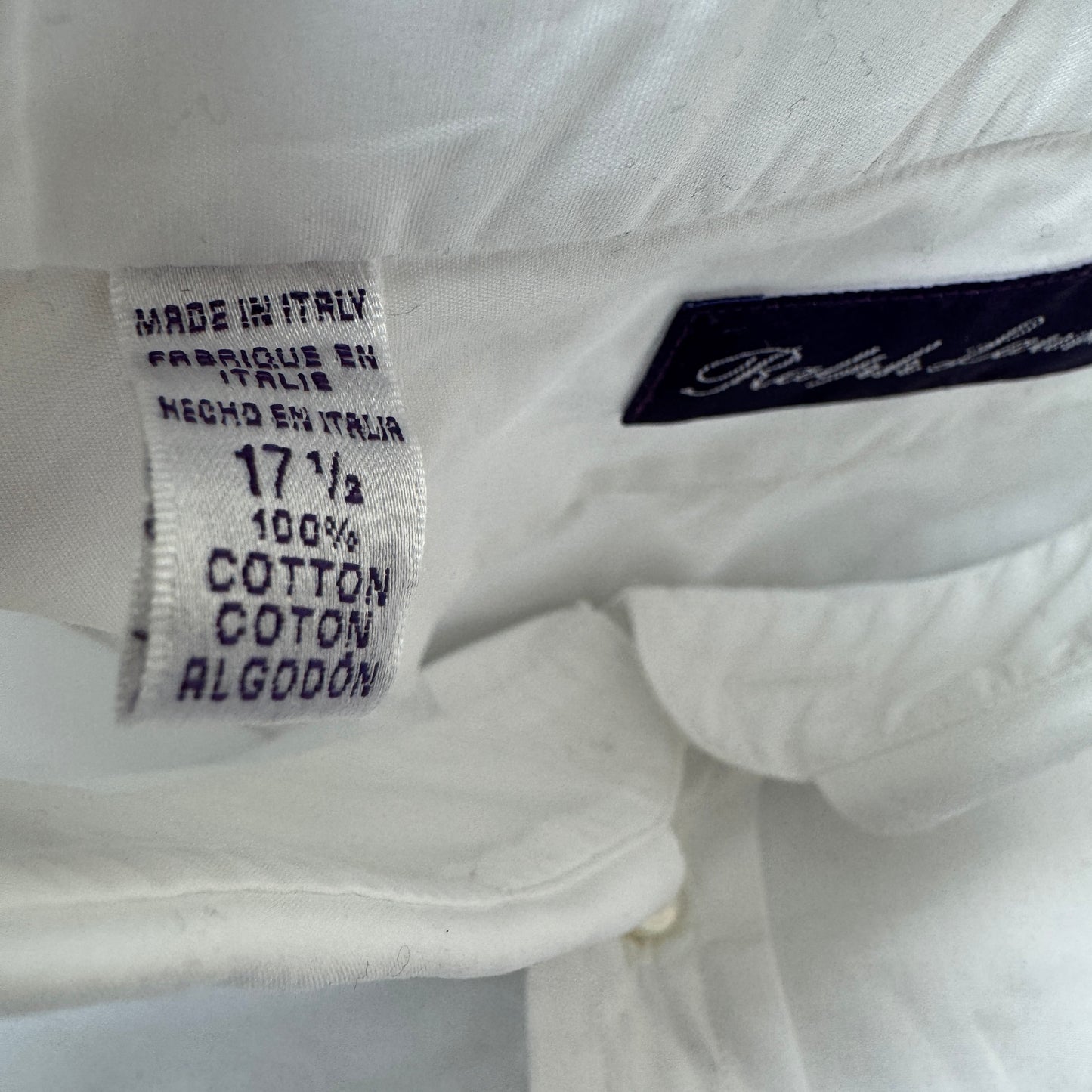 (XL) Ralph Lauren Purple Label Boxy Kurzarm Hemd weiß US 17,5