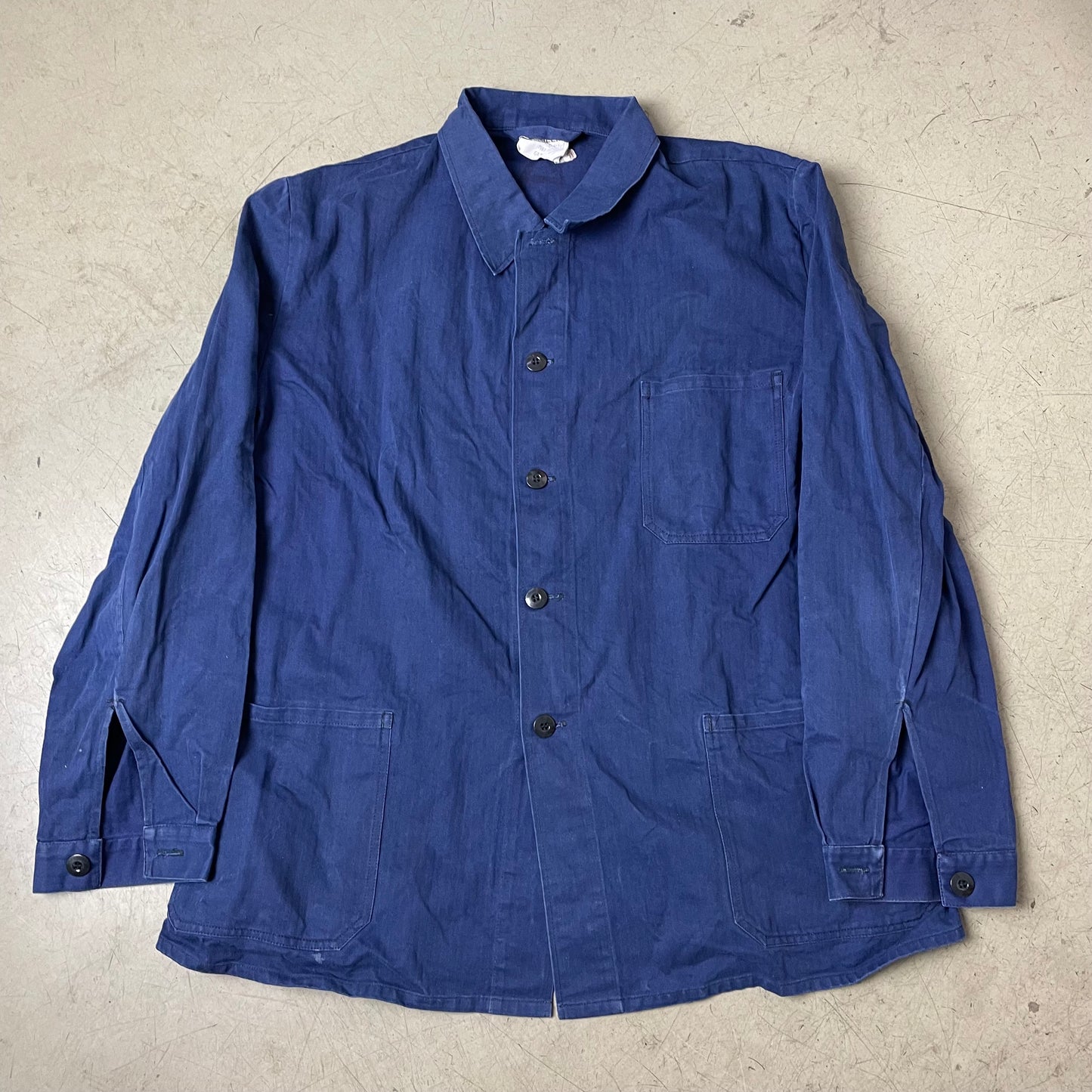 (XL) Vintage French Work Shirt Hemd blau