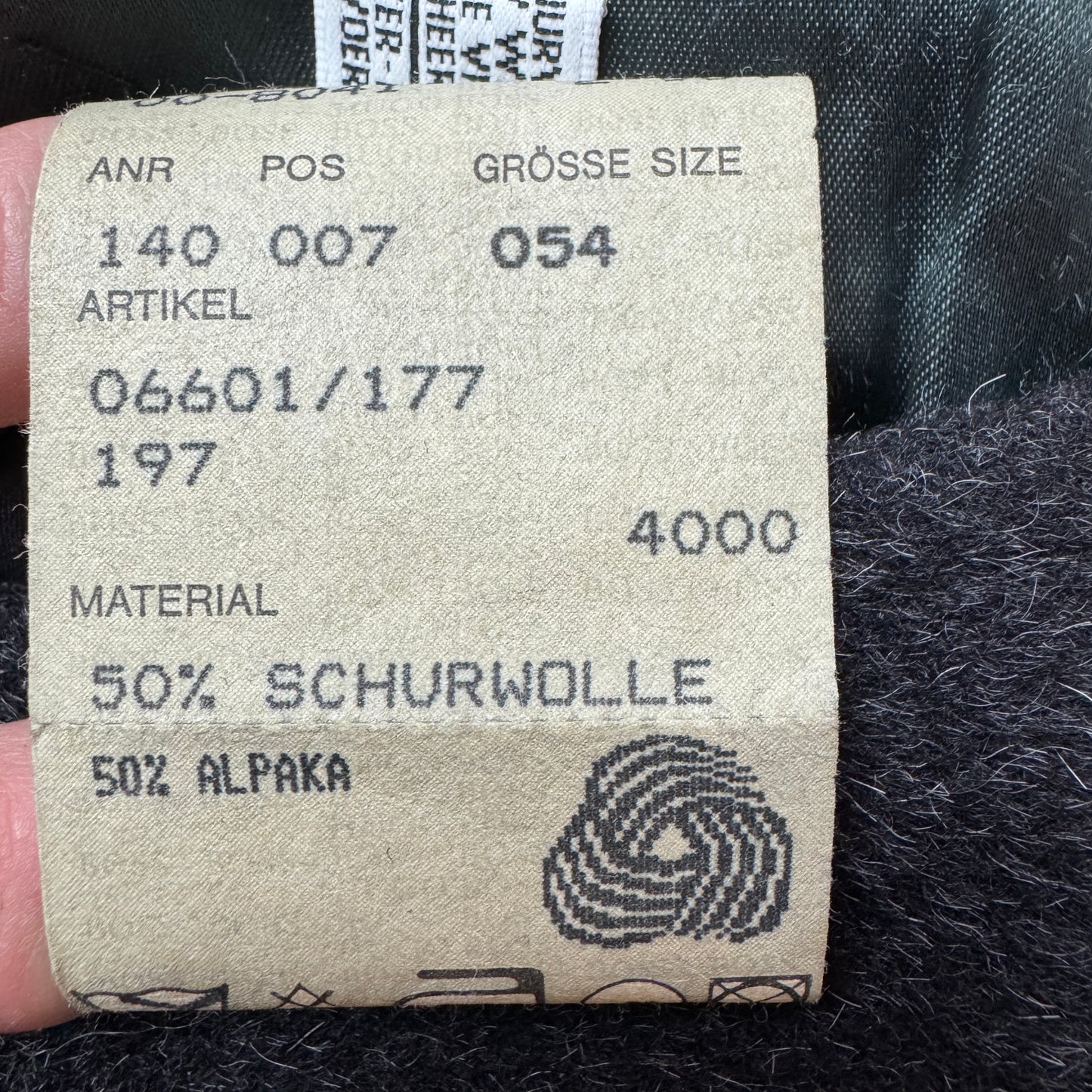 (XL) Hugo Boss Wollmantel grau Schurwolle Alpaka Herren 54