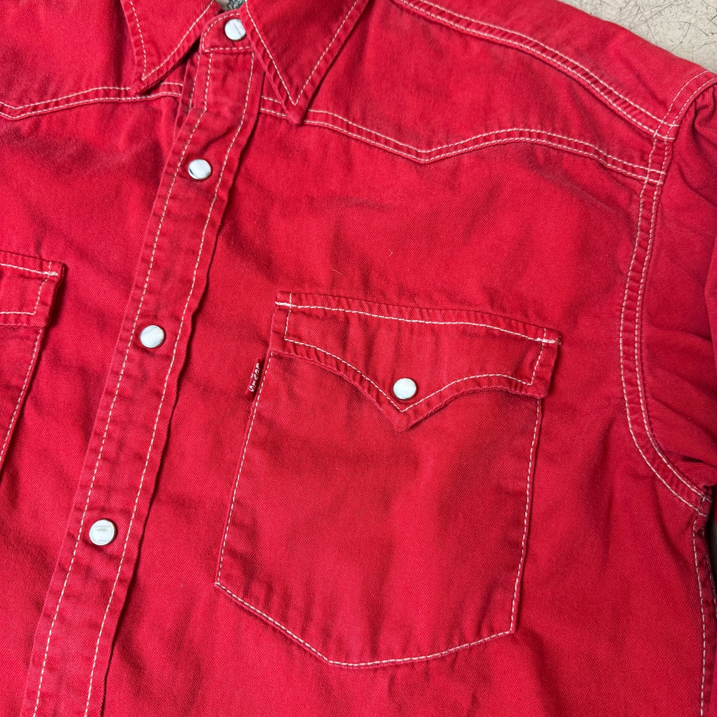 (S) 1990s Levi’s Jeanshemd Western rot