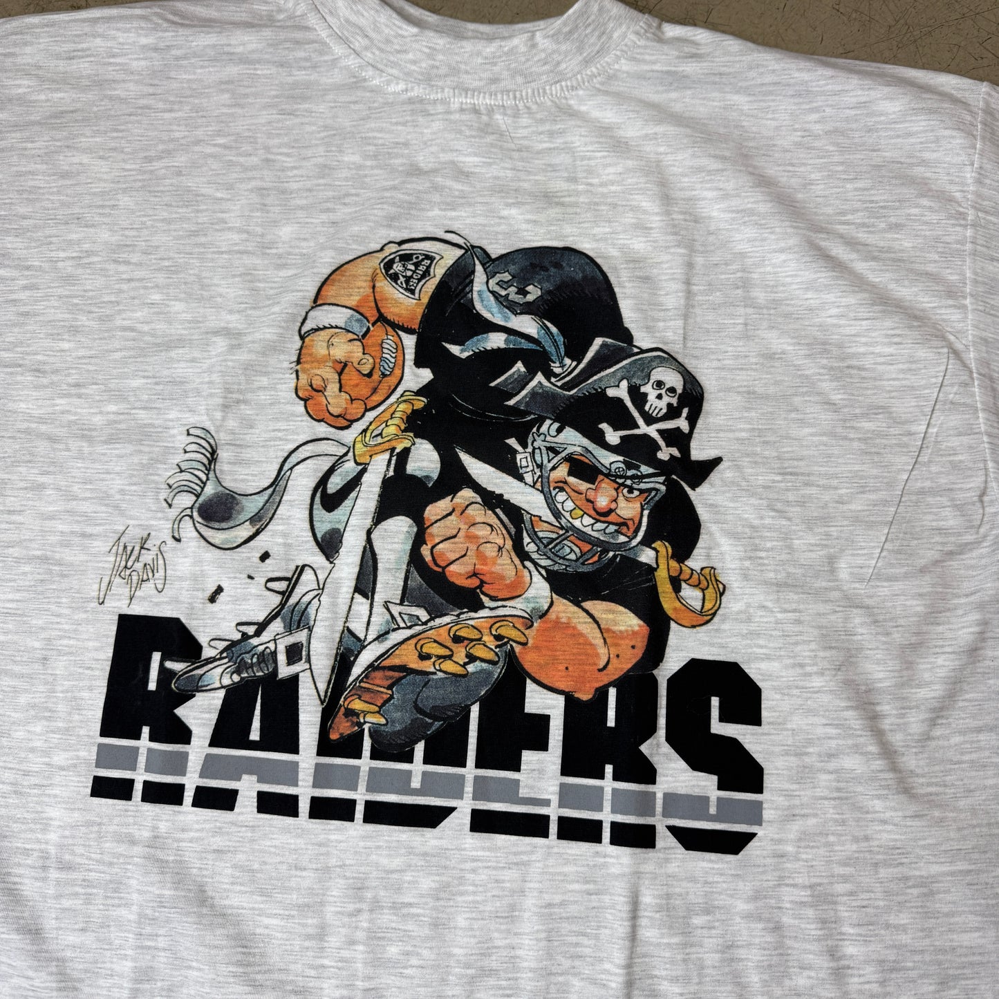 (L) 1990s Campri Teamline Raiders Los Angeles Tshirt grau