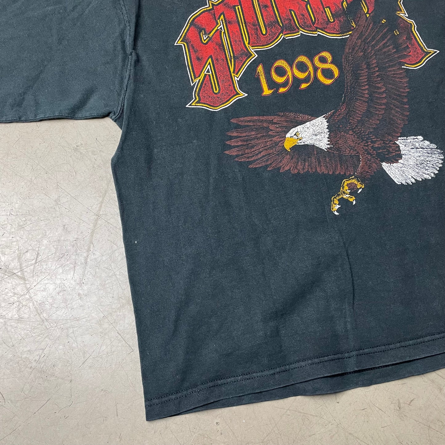 (L) 1998 Sturgis Eagle Biker Tshirt schwarz