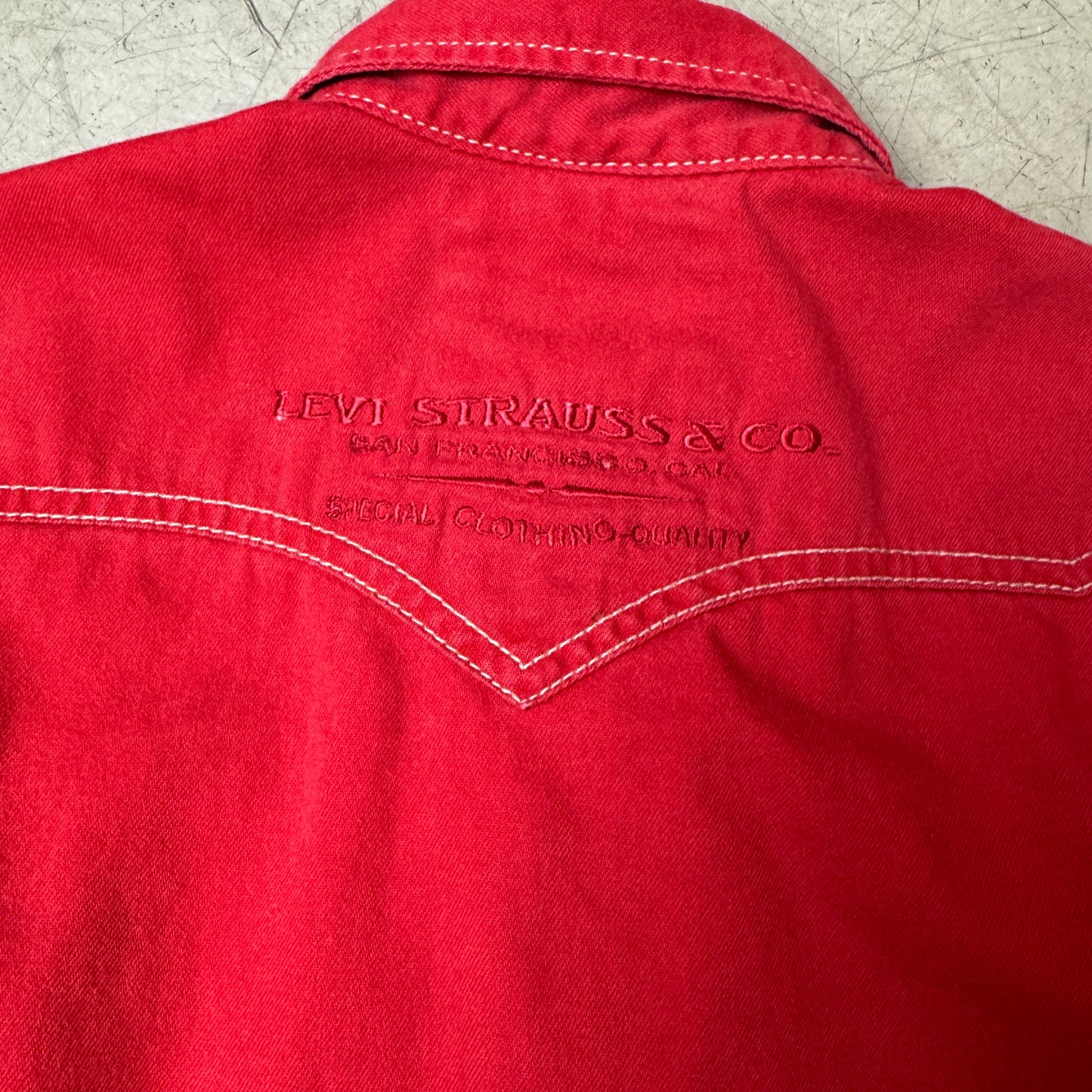 (S) 1990s Levi’s Jeanshemd Western rot
