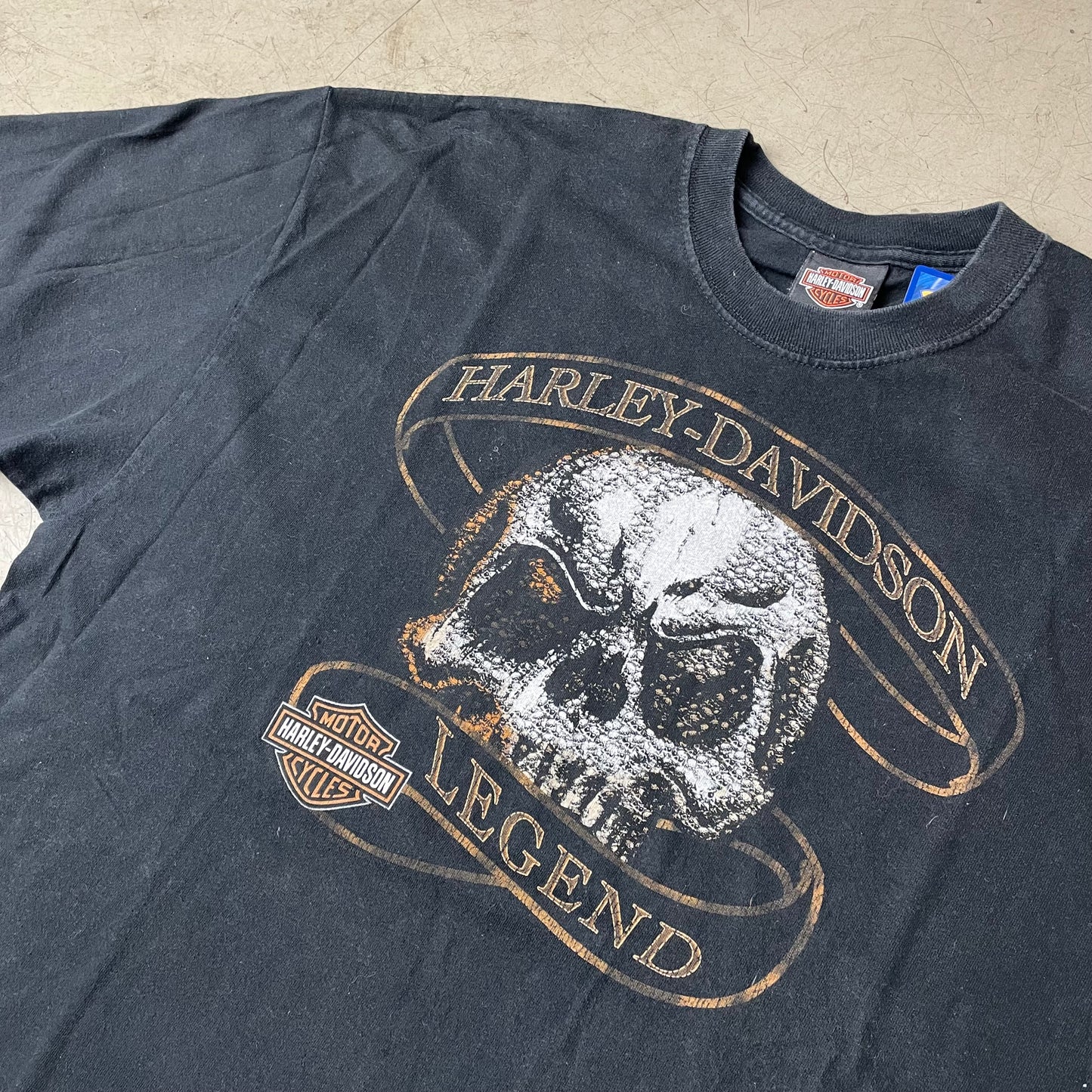 (XL) 2006 Harley Davidson Skull Tshirt Black
