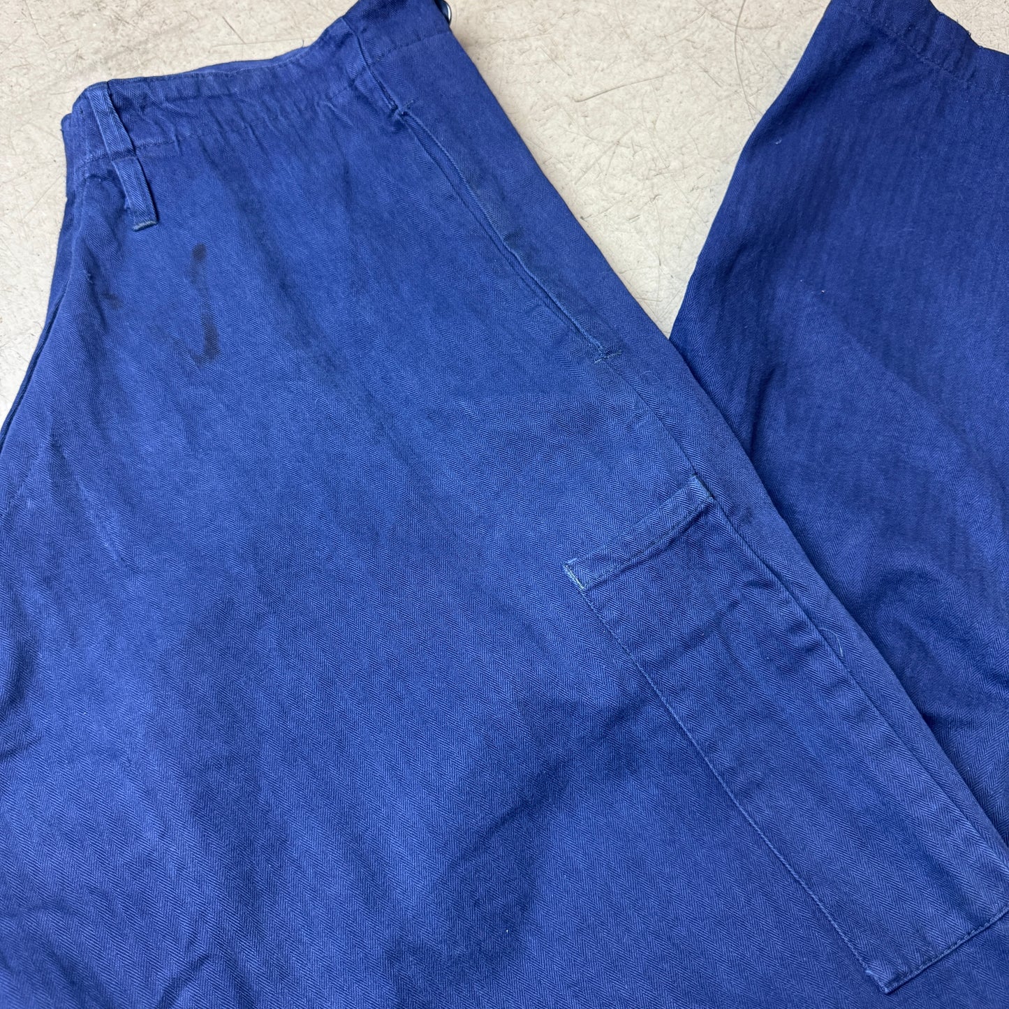 (M-L) French Work Pants blau