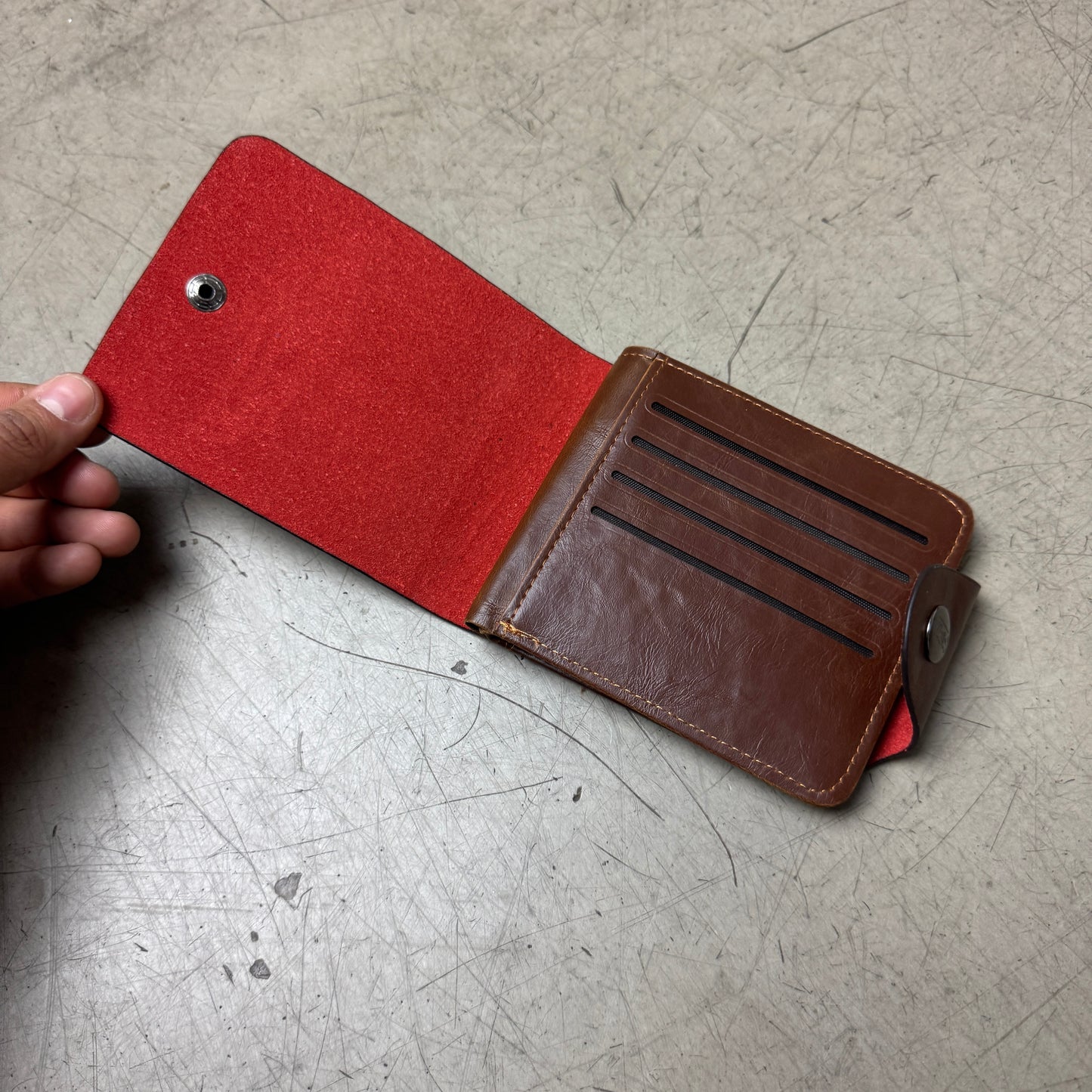 Western Leder Geldbeutel braun