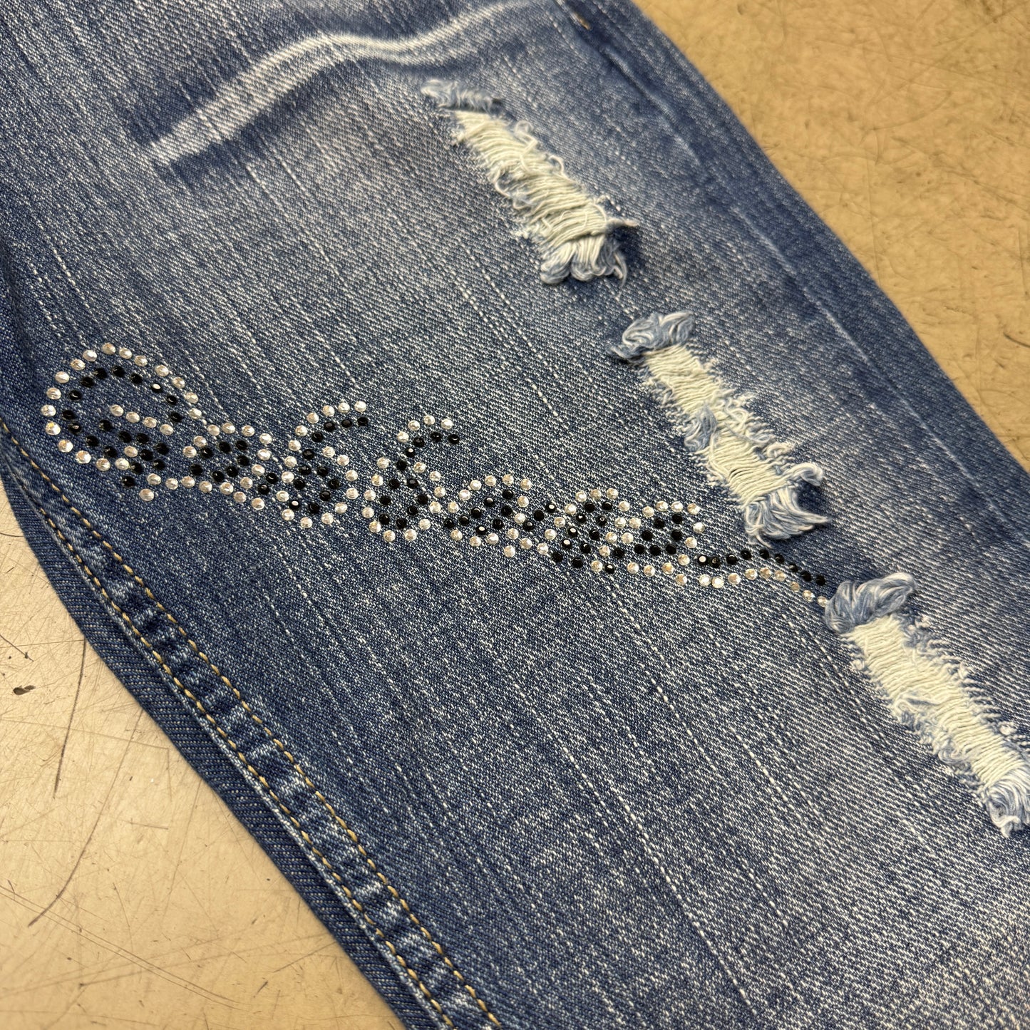 (S) 2000s Wmn Dolce & Gabbana Bootcut Jeanshose Faded Blau W29/L32
