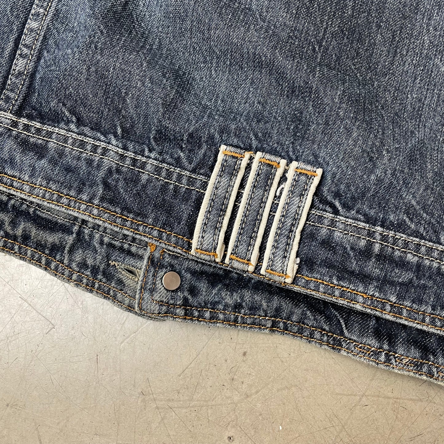 (XXL) Marithe Francois Girbaud Jeansjacke Faded Blau