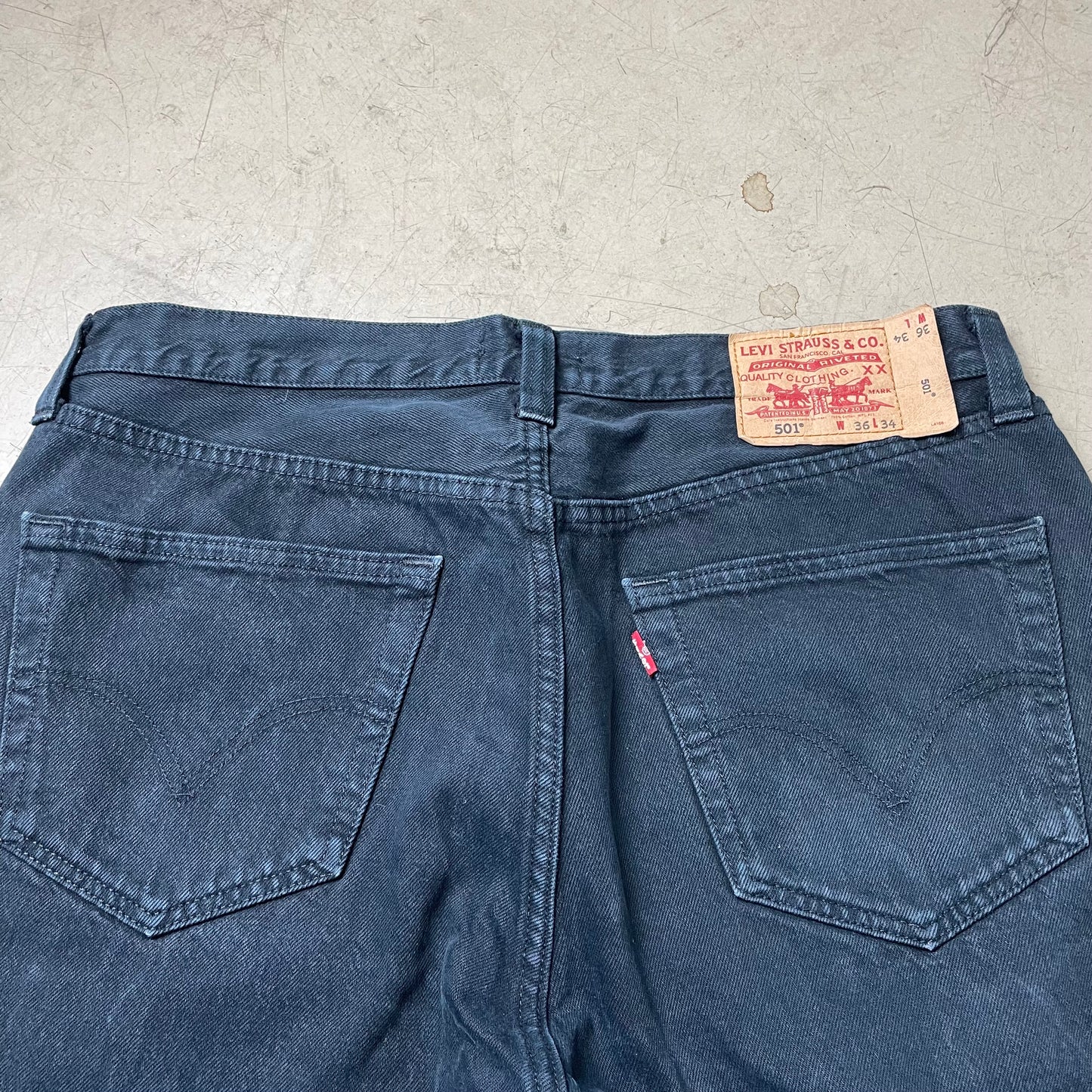 (XL) Levi’s 501 Jeanshose schwarz W36L34