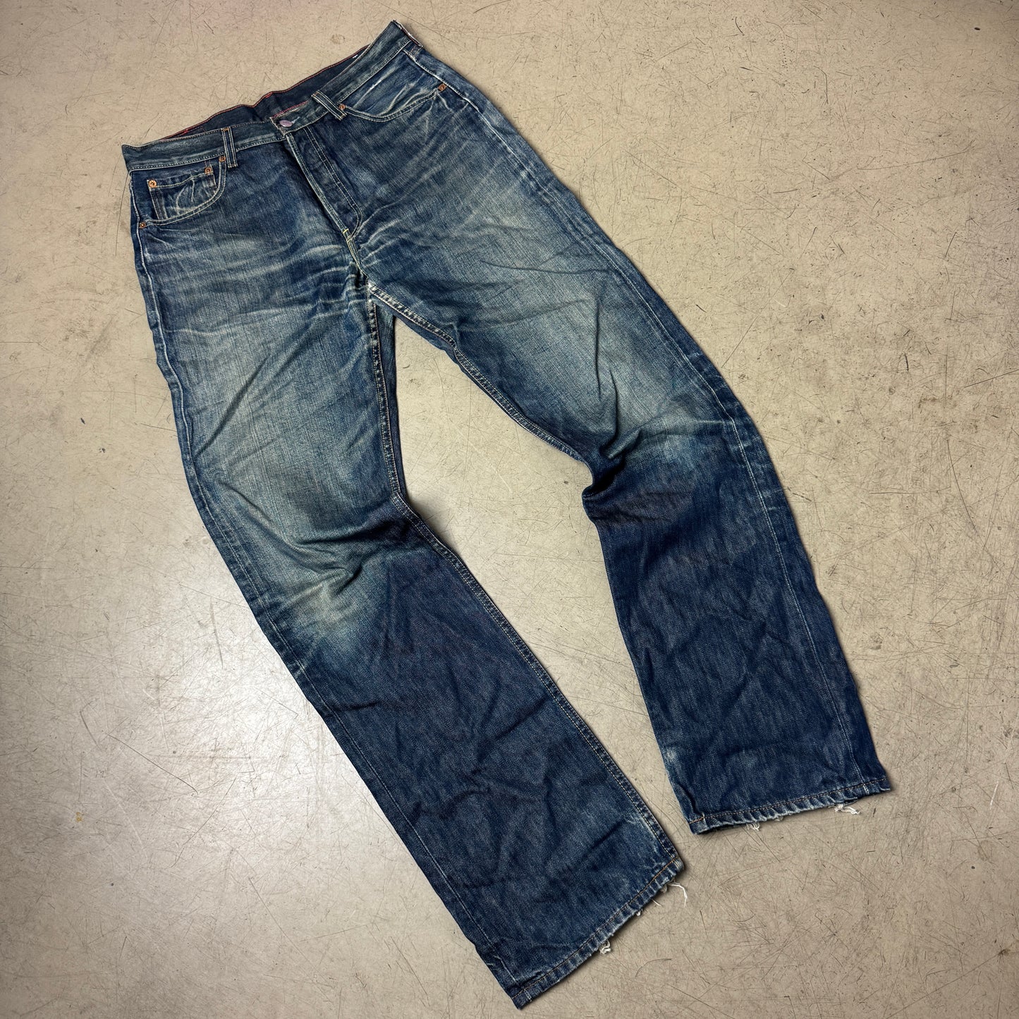 (L) Rare Faded Levi‘s 501 Jeanshose W34/L36