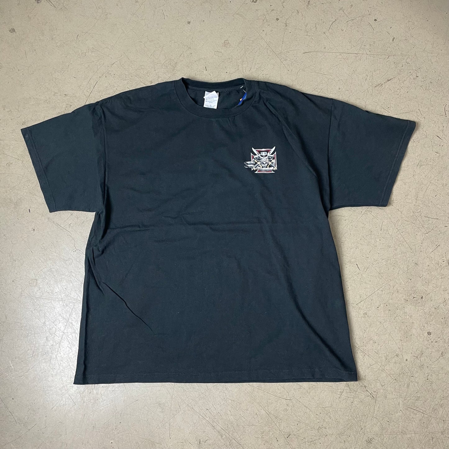 (XL) Vintage Delta Pro Weight Biker Tshirt schwarz