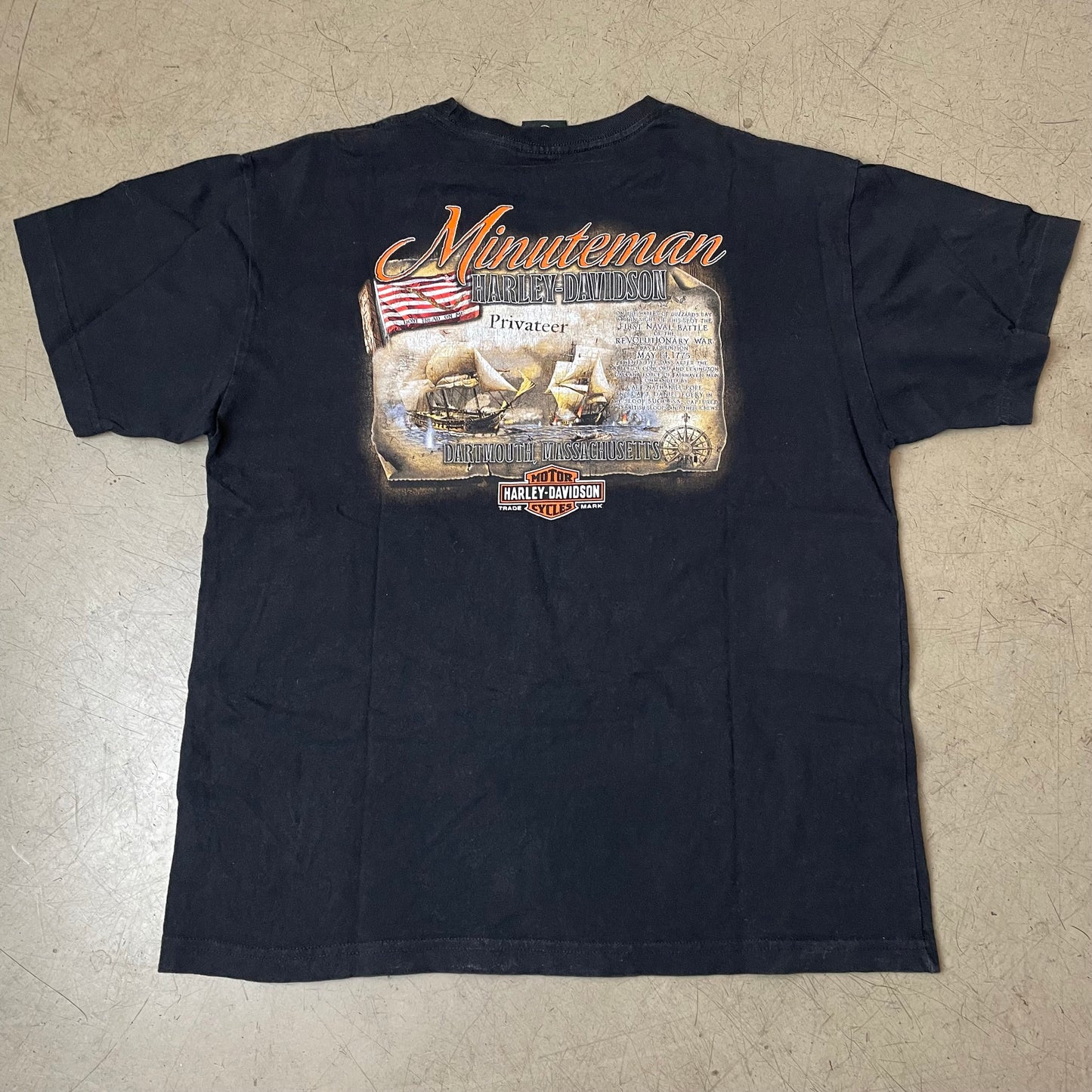 (L) 2021 Harley Davidson Biker Skull Tshirt schwarz Minuteman