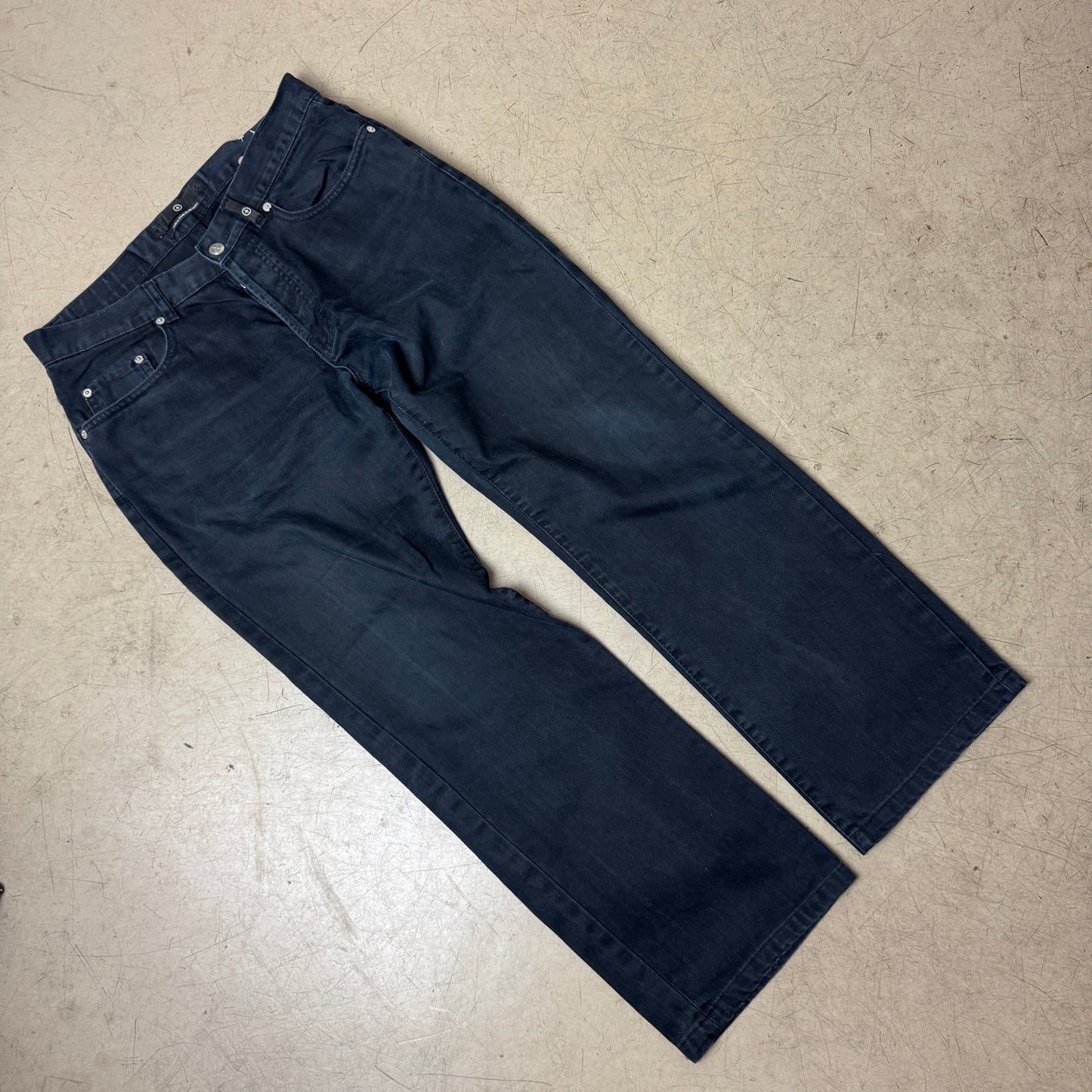 (M-L) Faded Black Stone Island Jeanshose W34