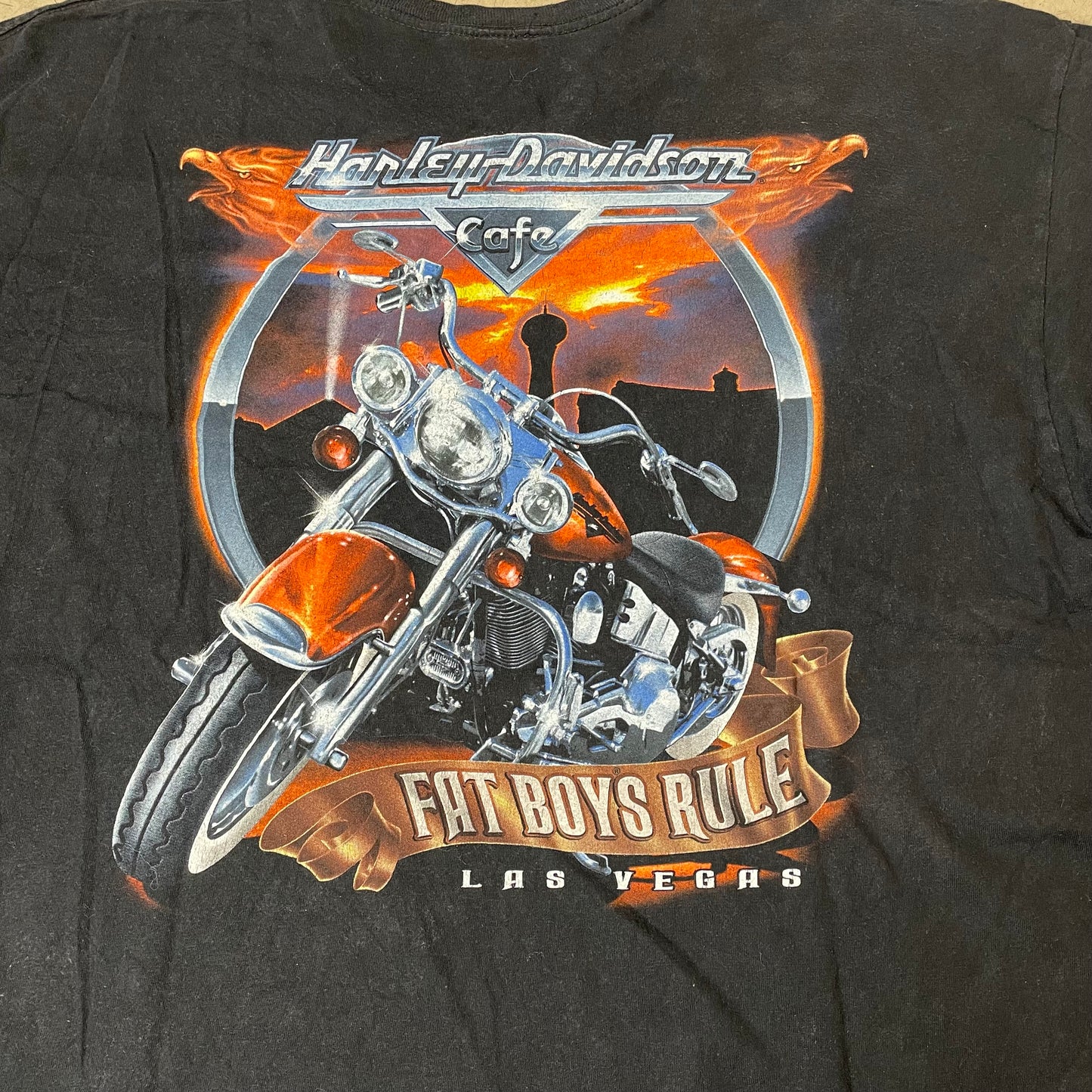 (XL) Harley Davidson Café Biker Tshirt schwarz Las Vegas