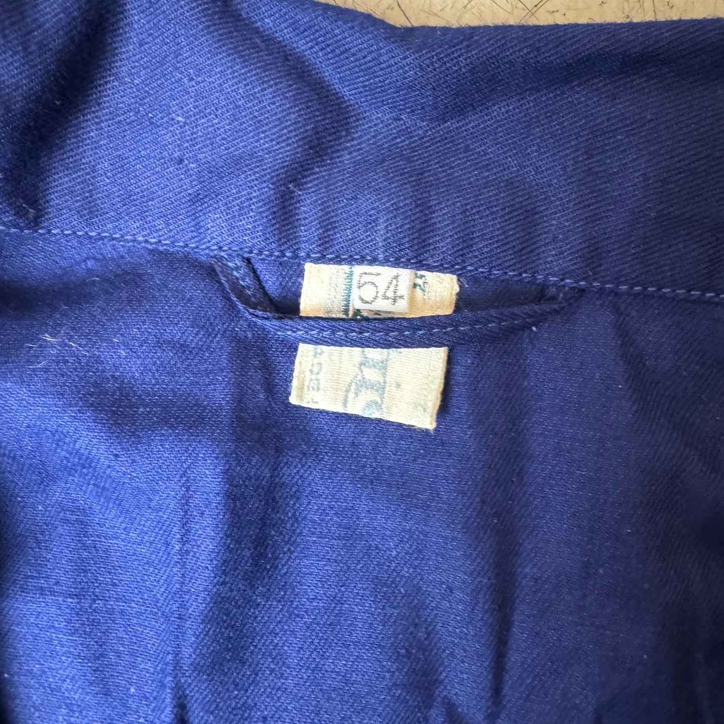 (XXL) Repaired French Work Shirt blau